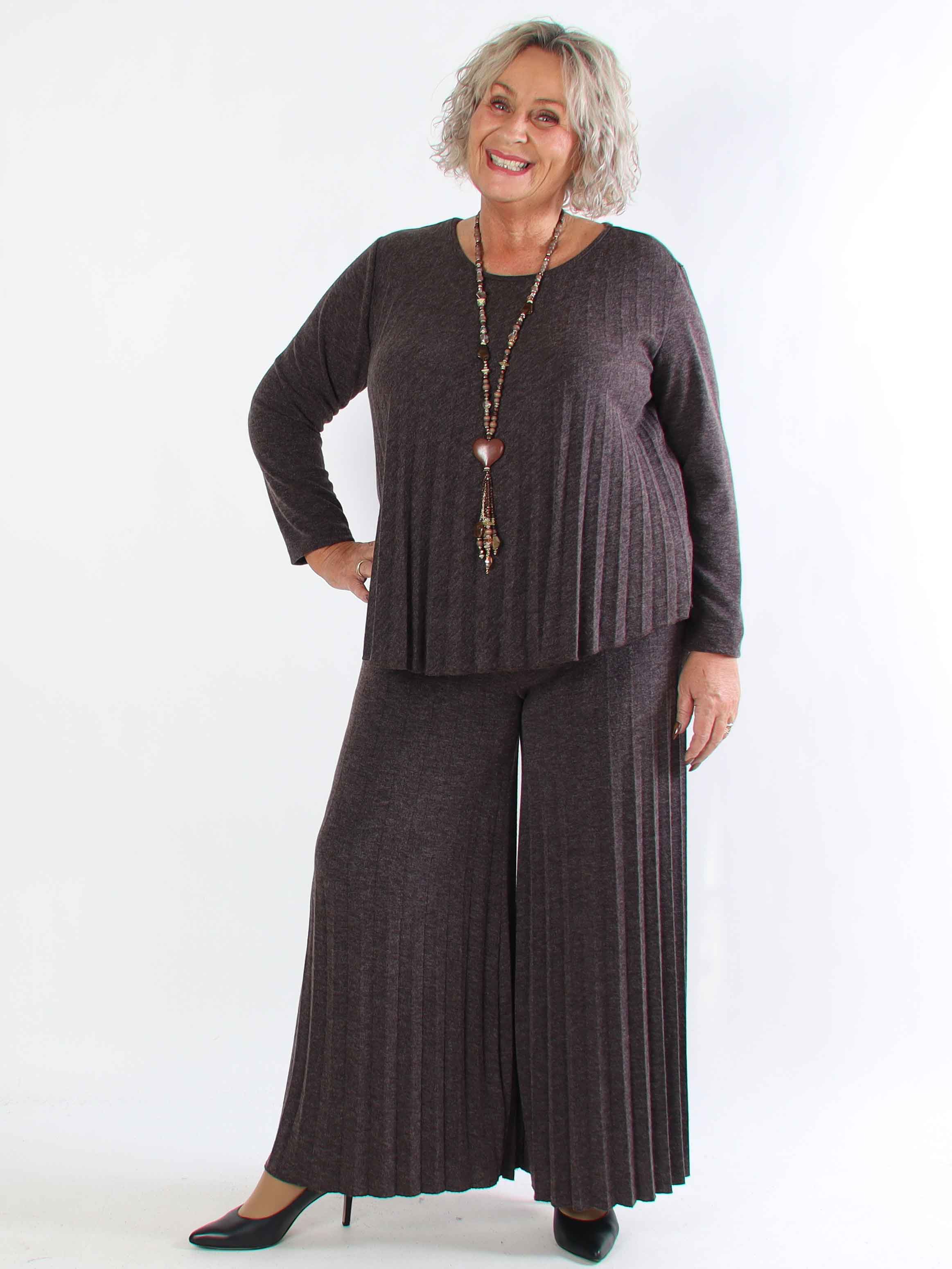 Anita Pants - Mjuka plisserade plus size byxor