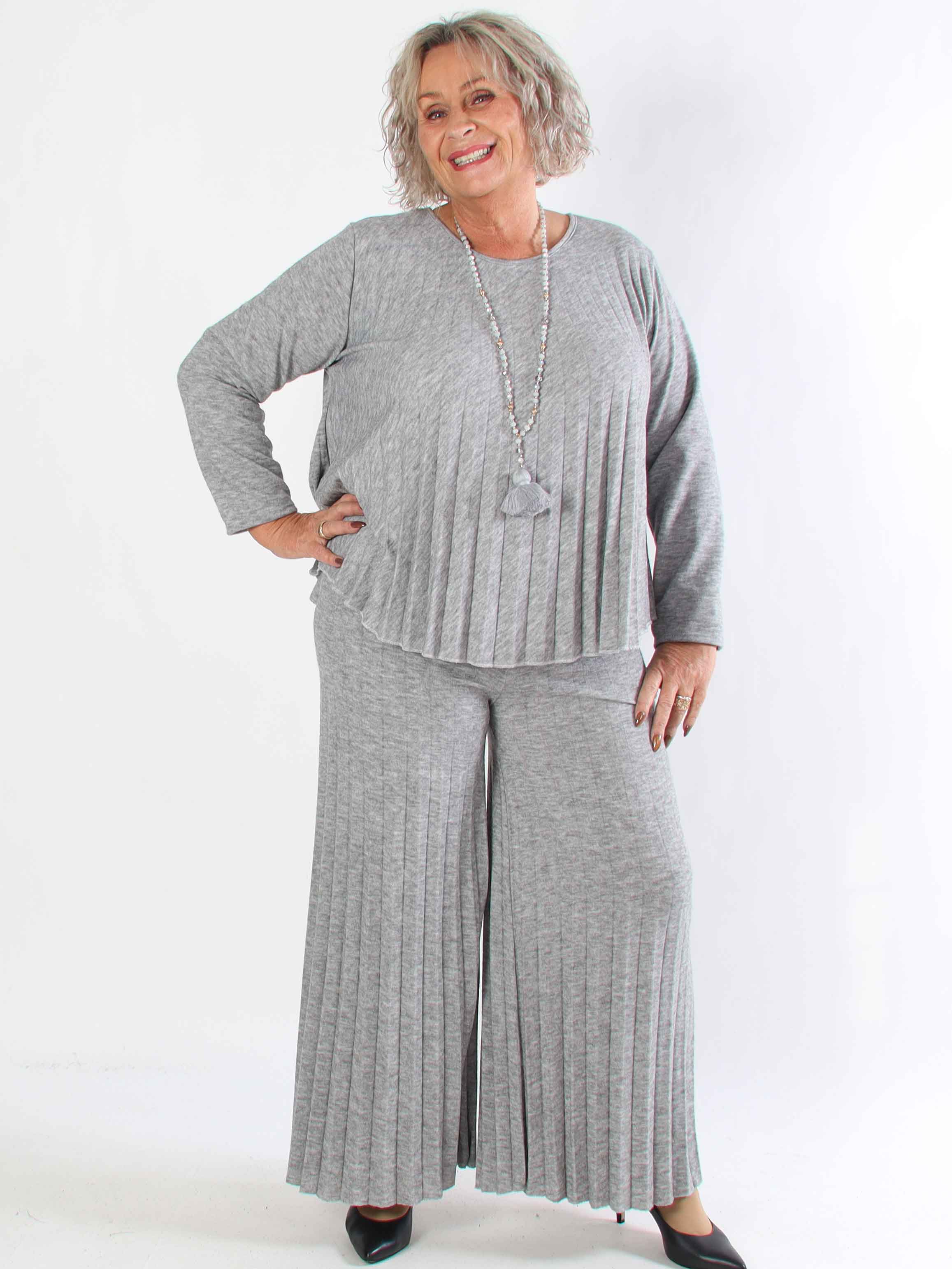 Anita Pants - Mjuka plisserade plus size byxor