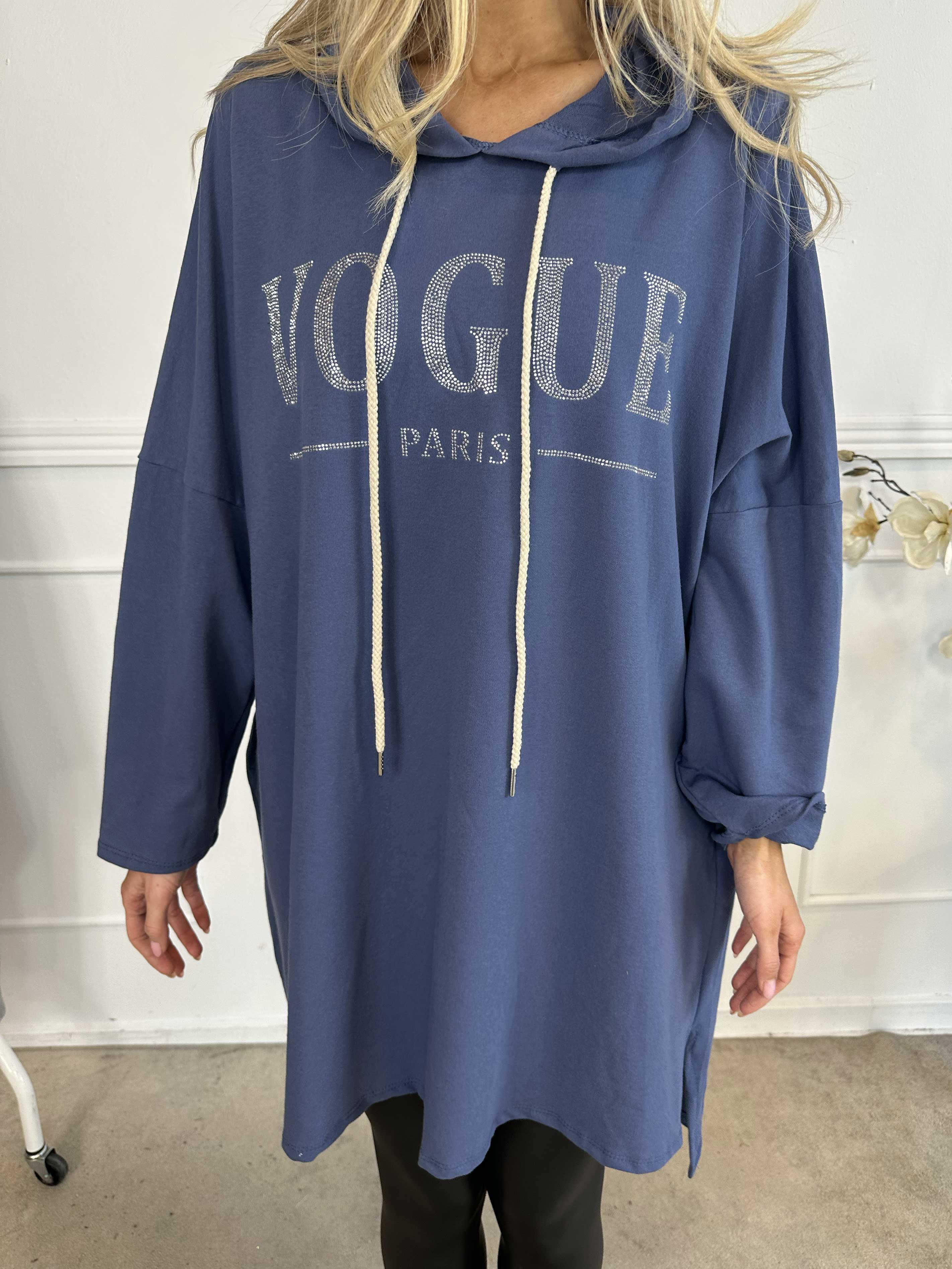 Vogue Hoodie - Hoodieklänning med mockahals