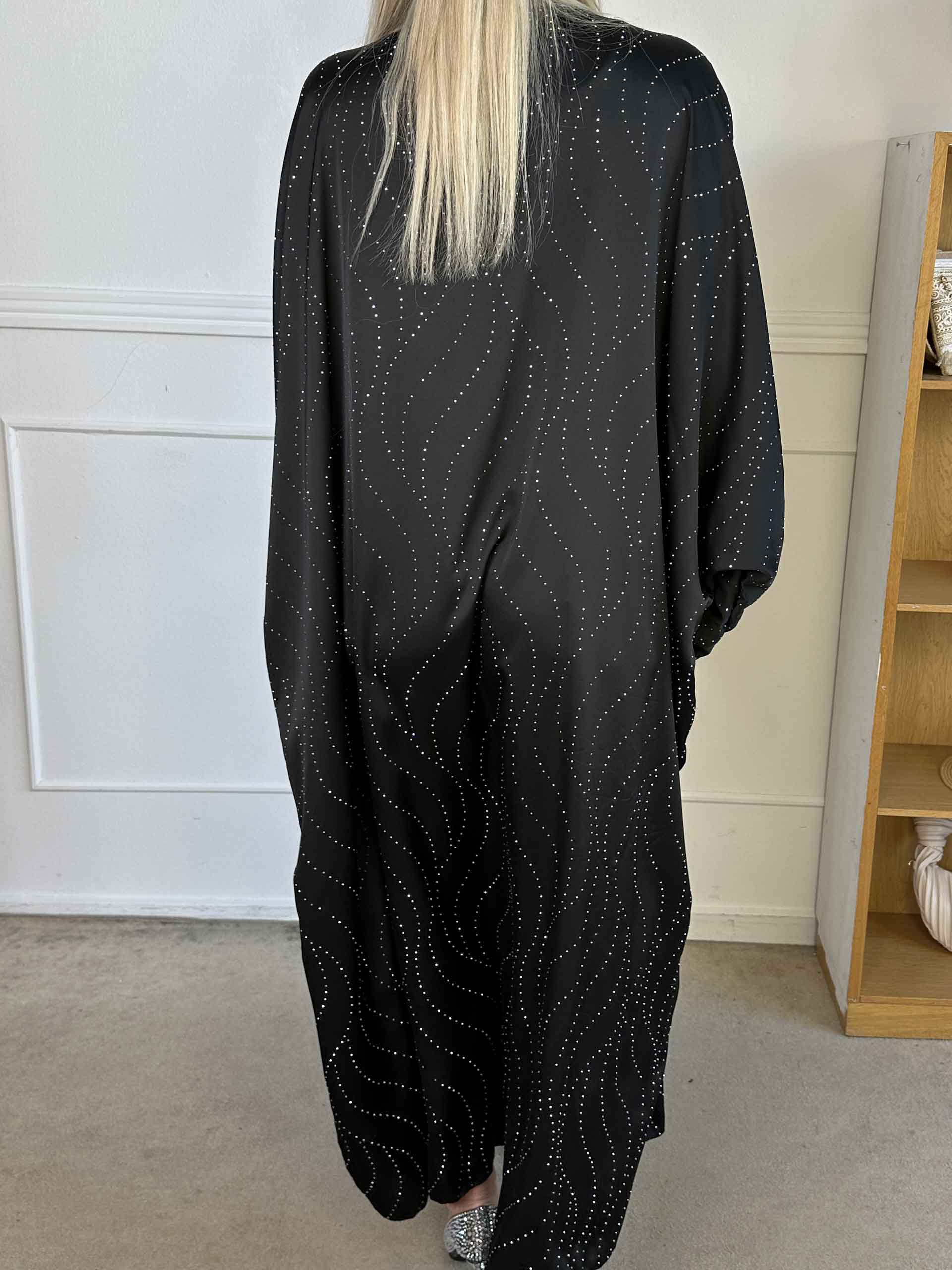 Winnie - Lång elegant tunikaklänning med strass
