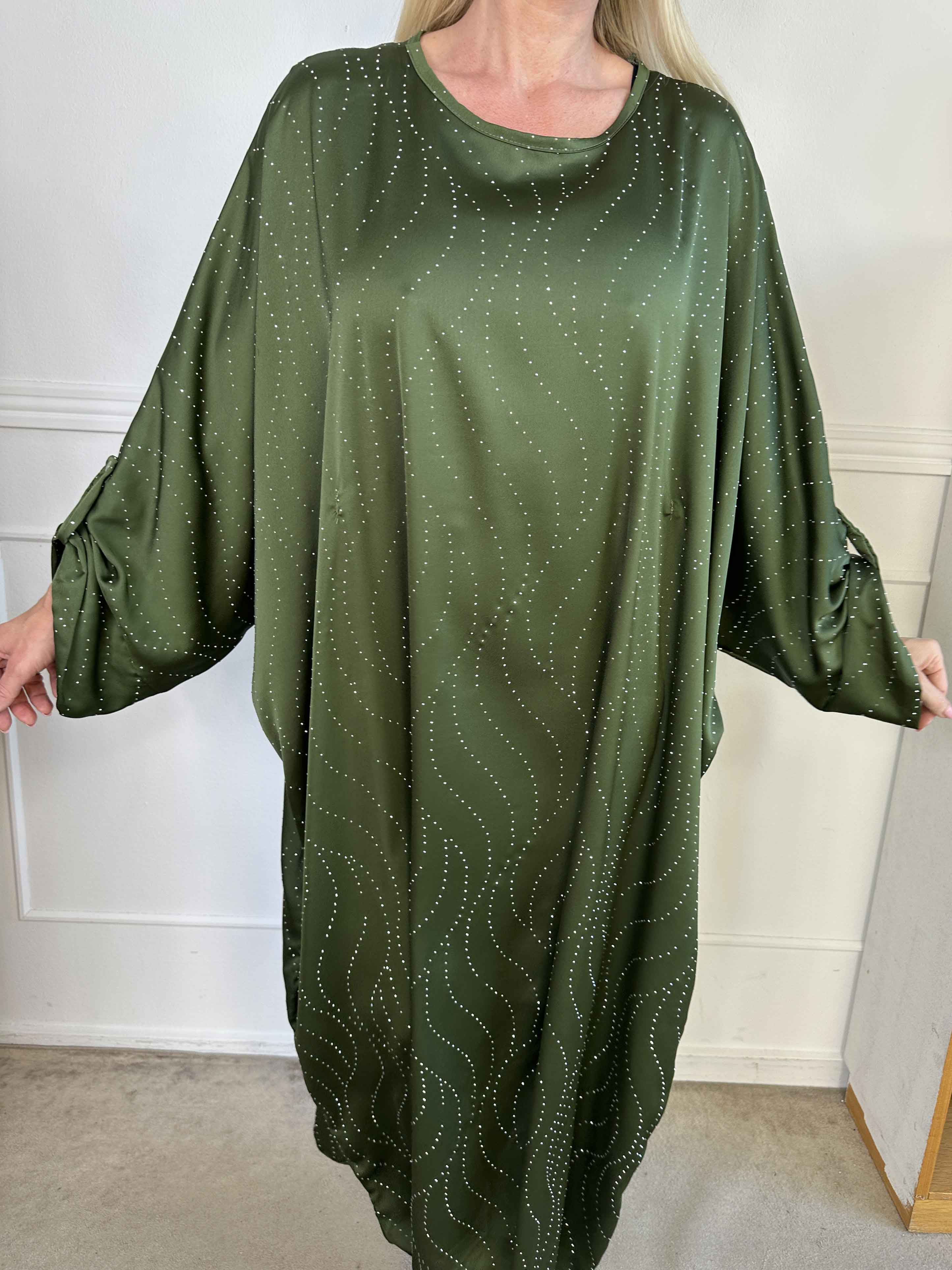 Winnie - Lång elegant tunikaklänning med strass