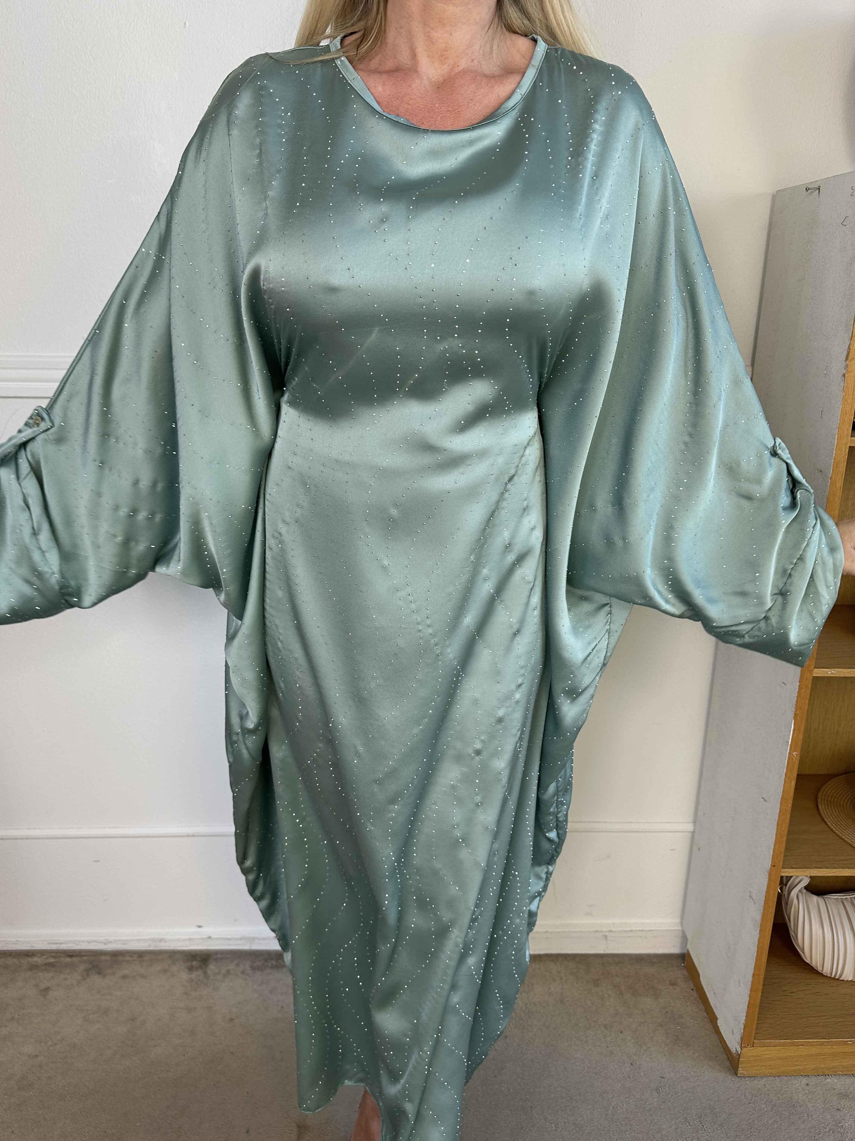 Winnie - Lång elegant tunikaklänning med strass