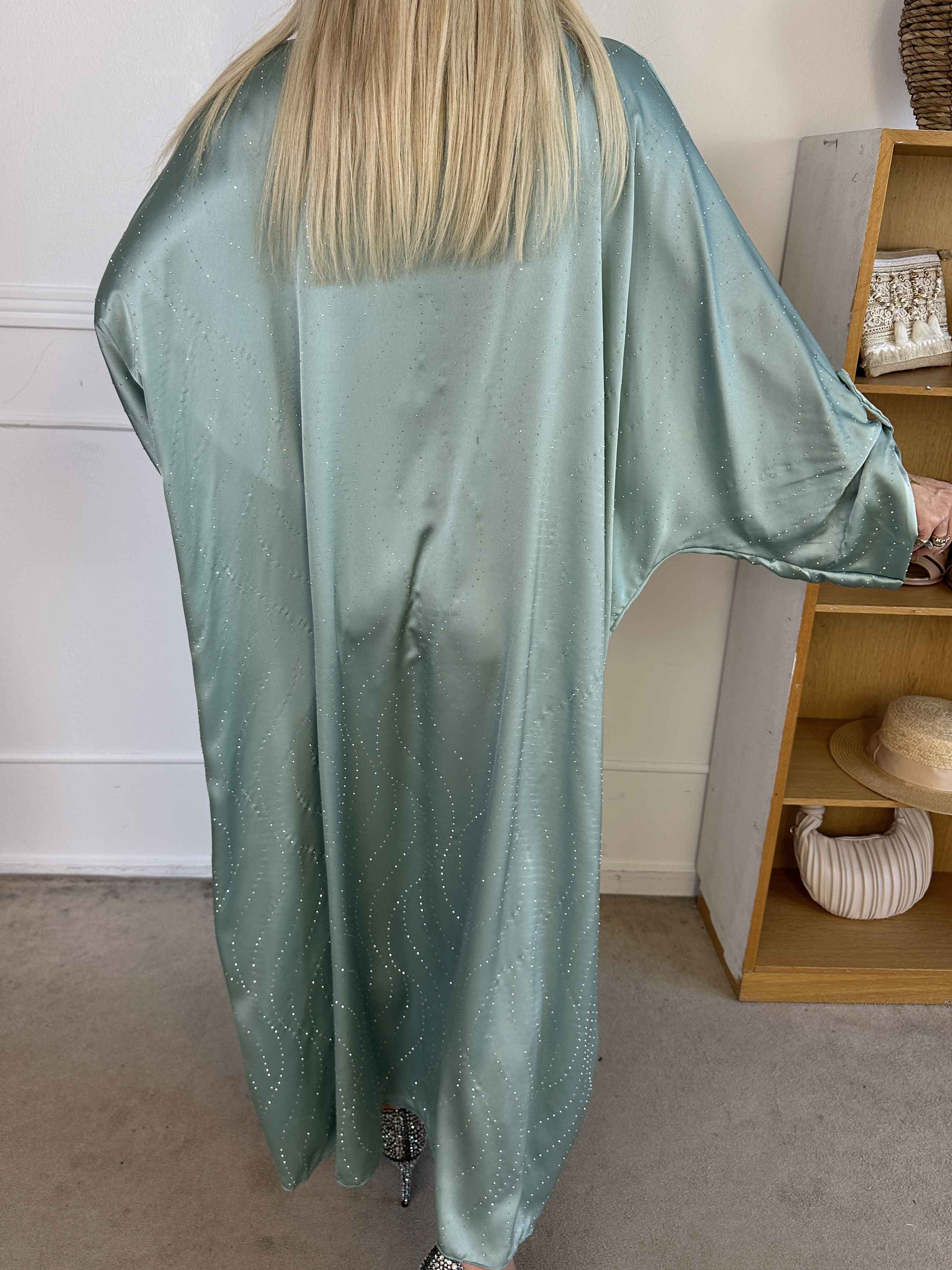 Winnie - Lång elegant tunikaklänning med strass