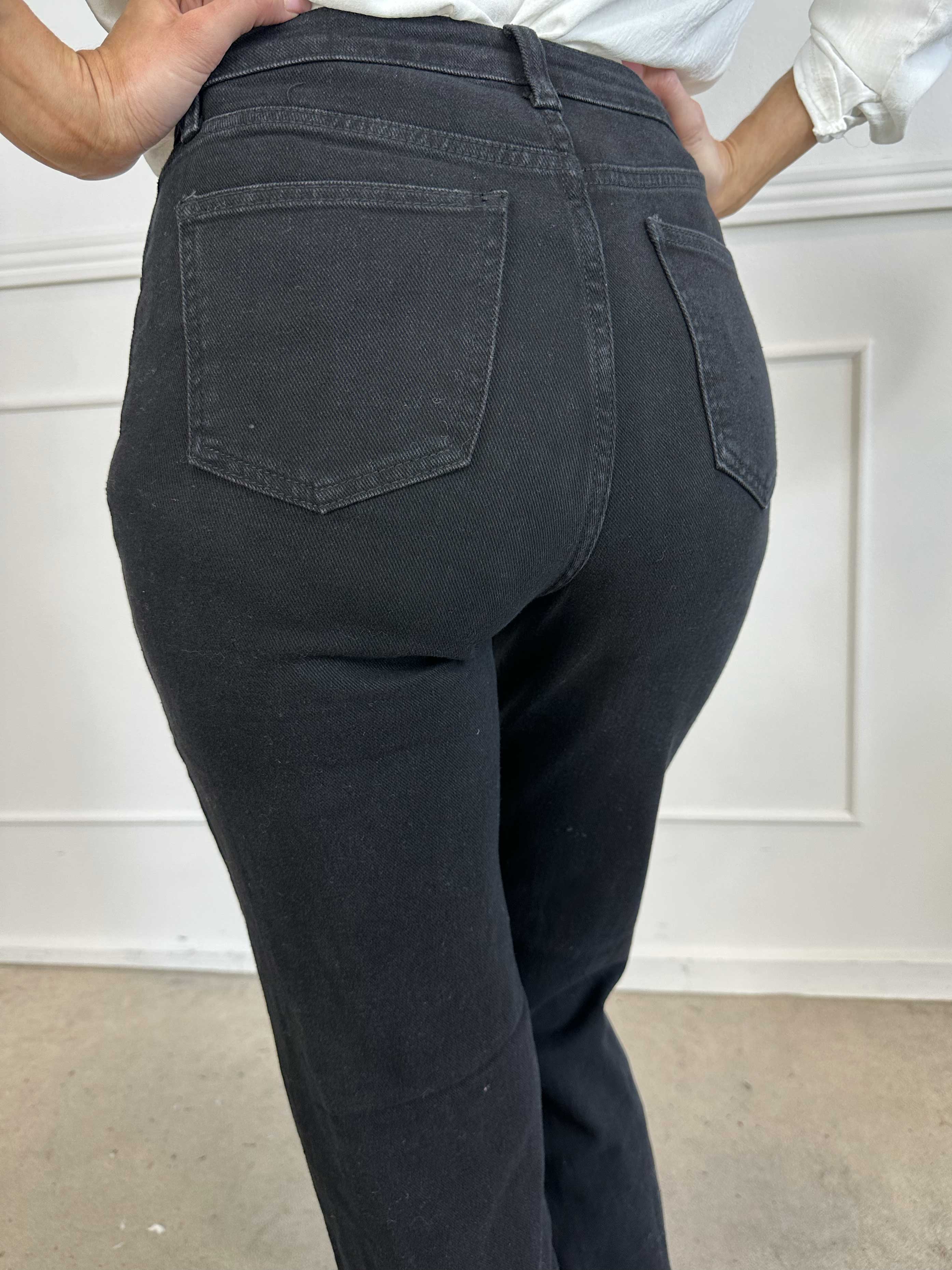 Valencia - Extra långa jeans med hög midja och stretch