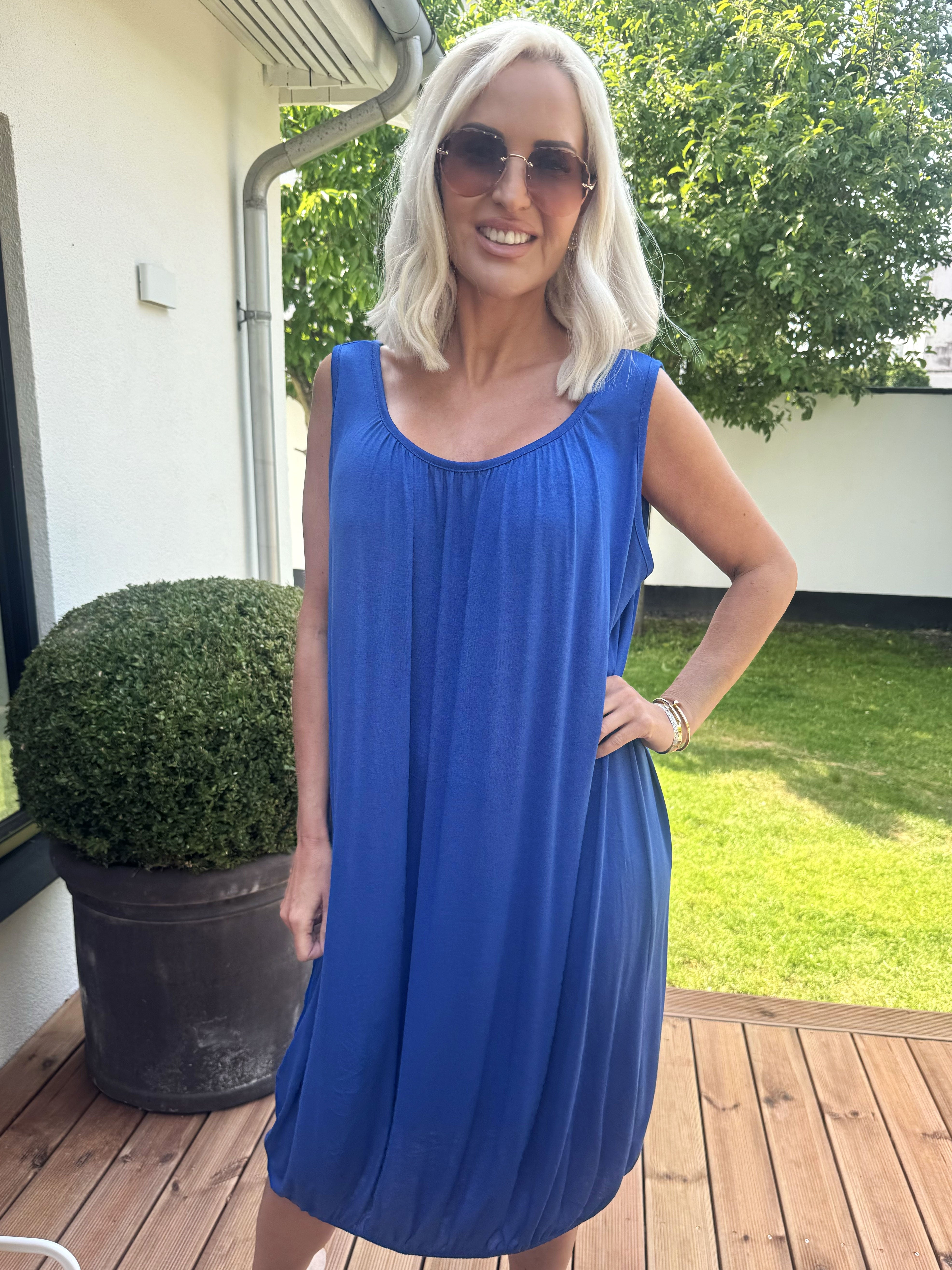 Miracle Sleeveless Dress - Basic klänning i viskos med resår nedtill