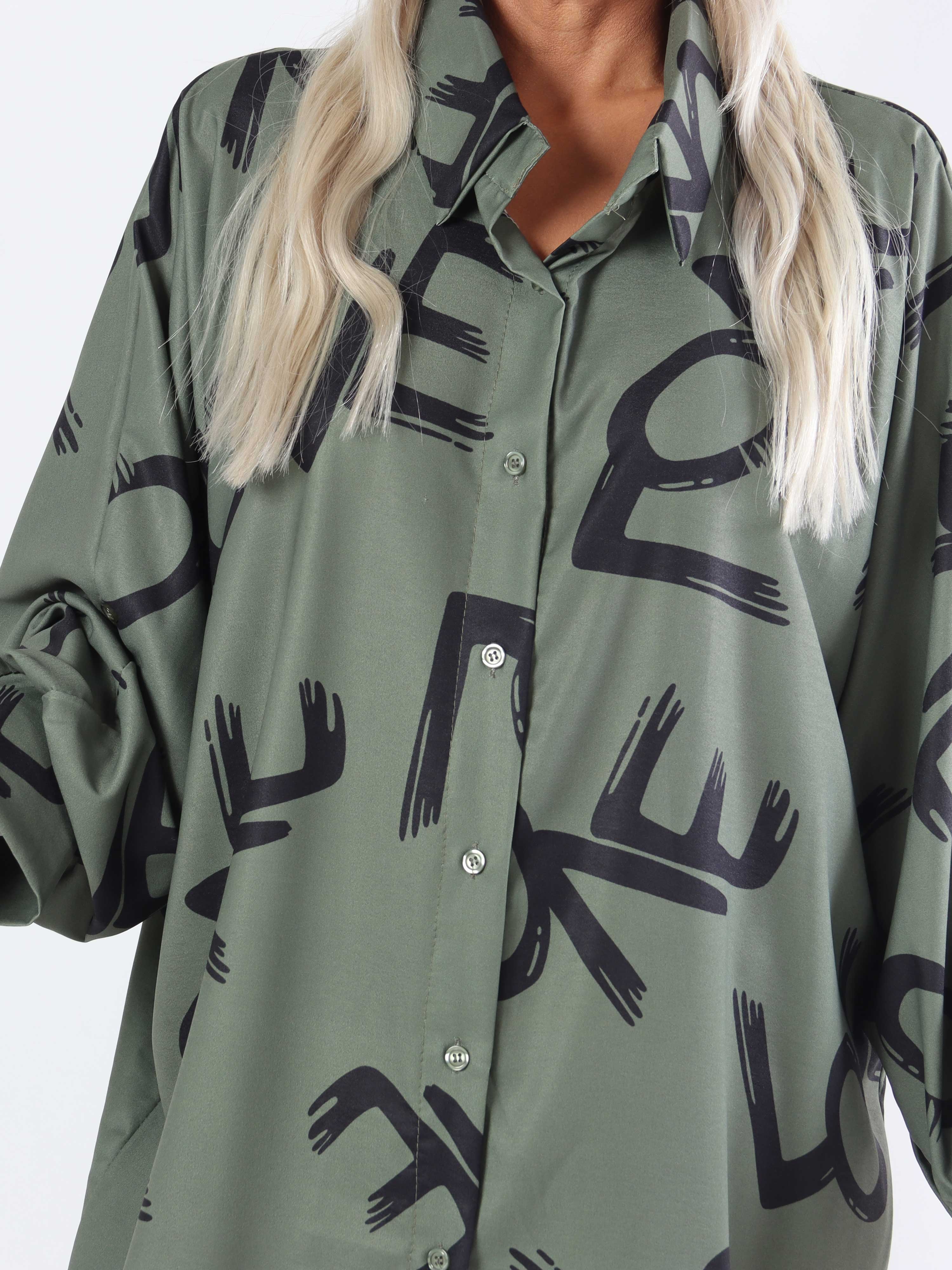 Havana - Skjortklänning i plus size med kärleksfull resning