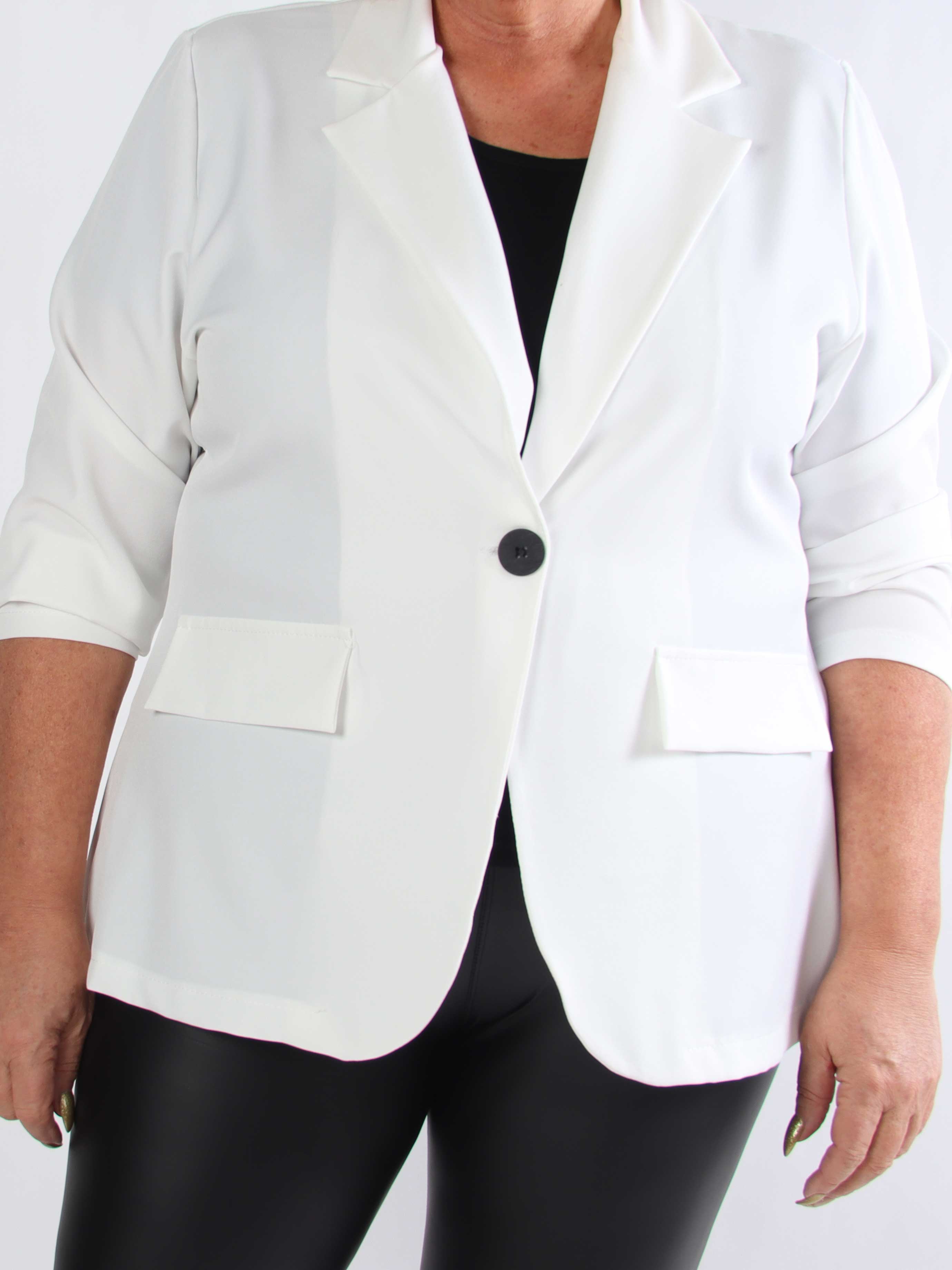 Lanthe Plain - Snygg enfärgad plus size kavaj