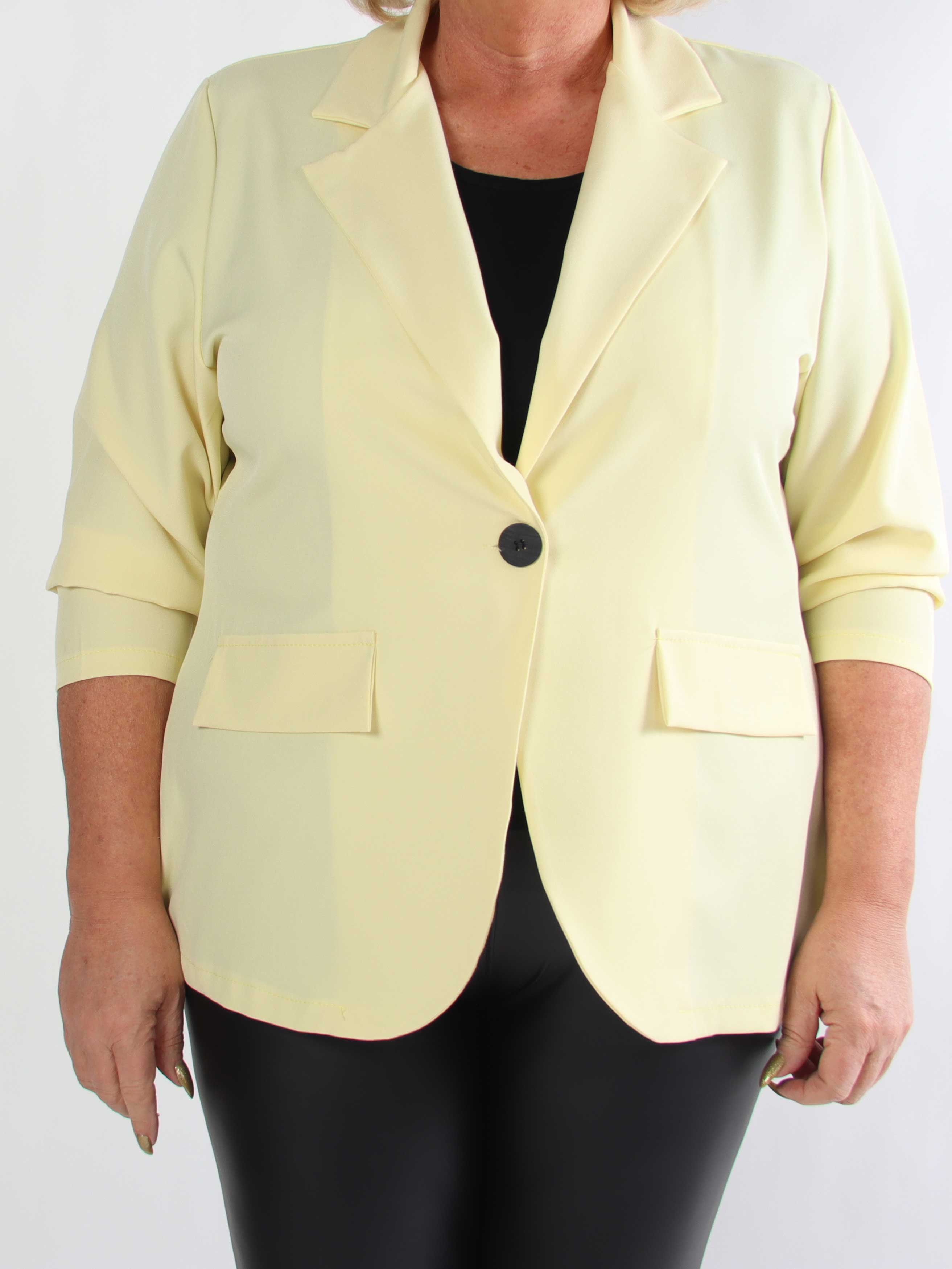 Lanthe Plain - Snygg enfärgad plus size kavaj