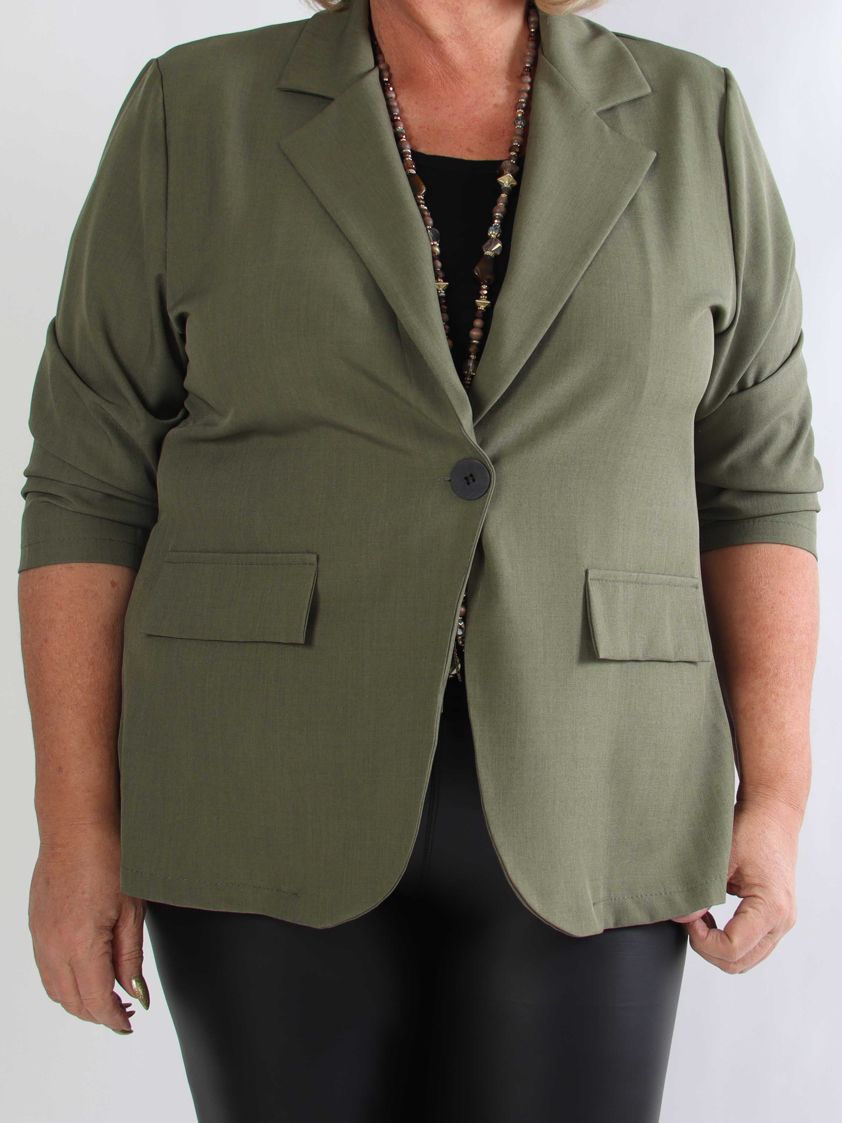 Lanthe Plain - Snygg enfärgad plus size kavaj