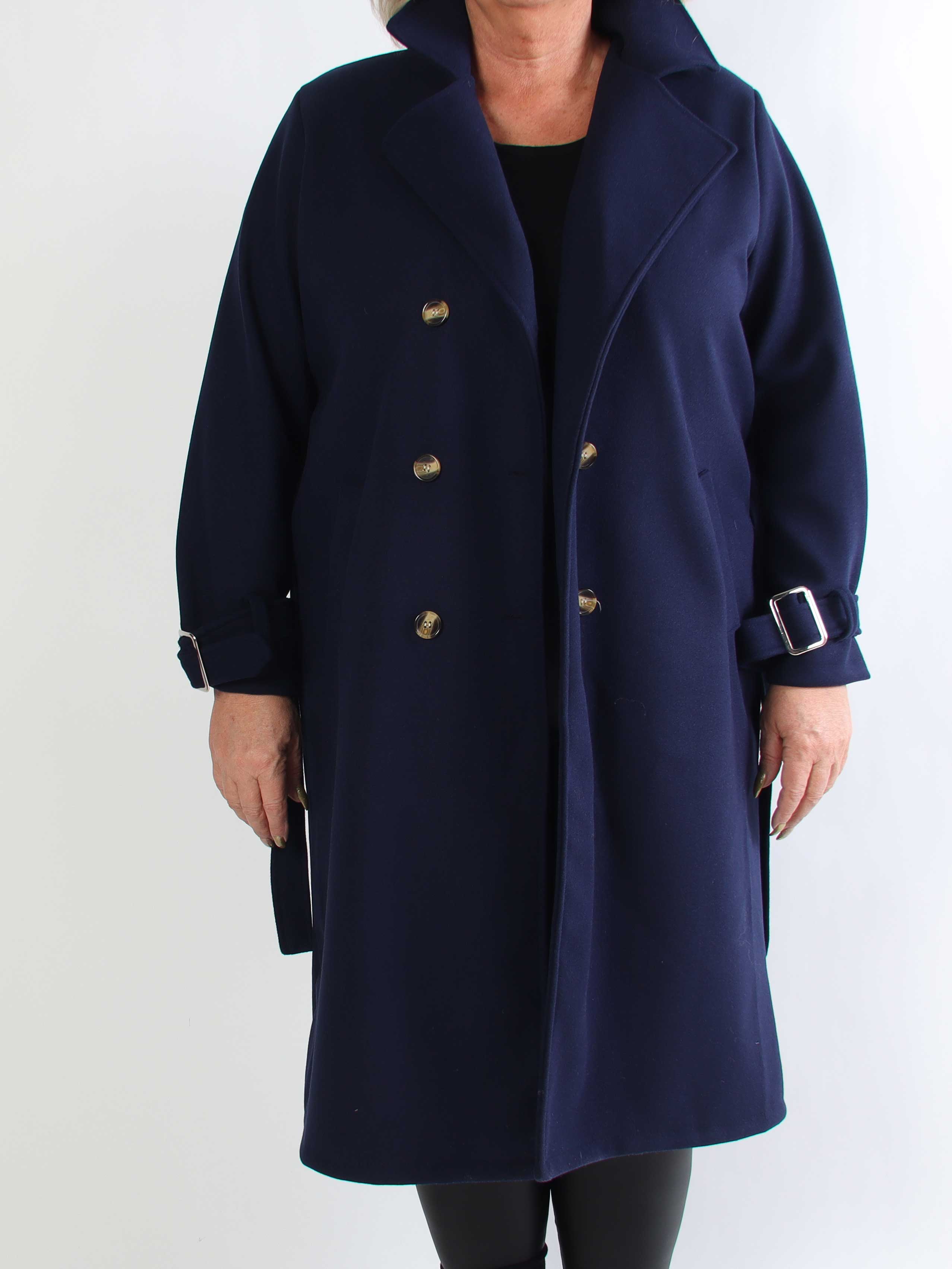 Sharpay Coat - Plus size trenchcoat med knytband