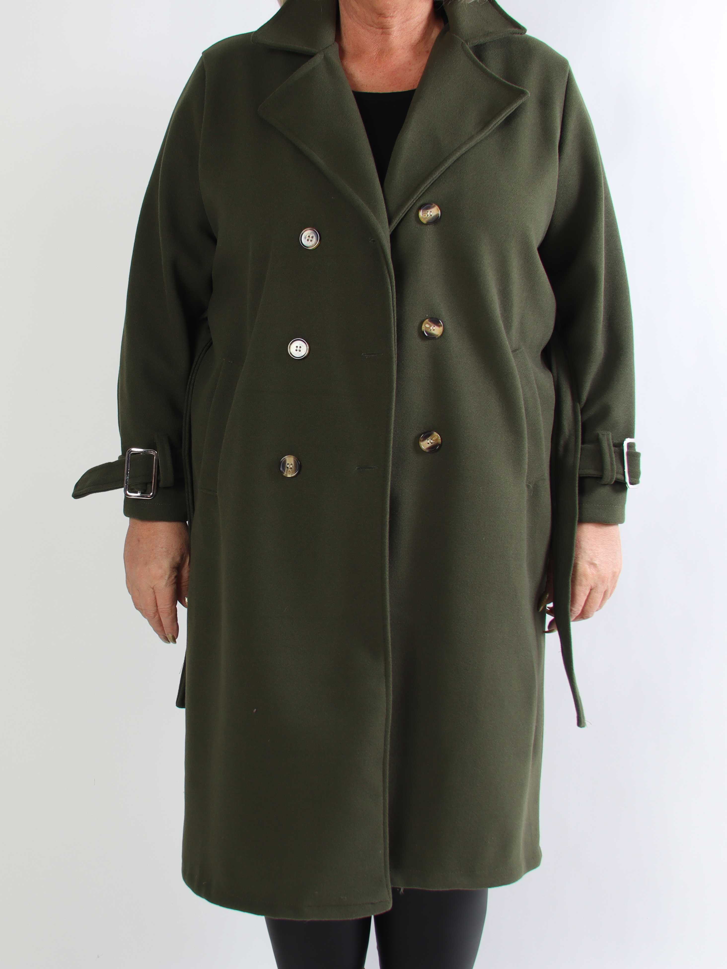 Sharpay Coat - Plus size trenchcoat med knytband