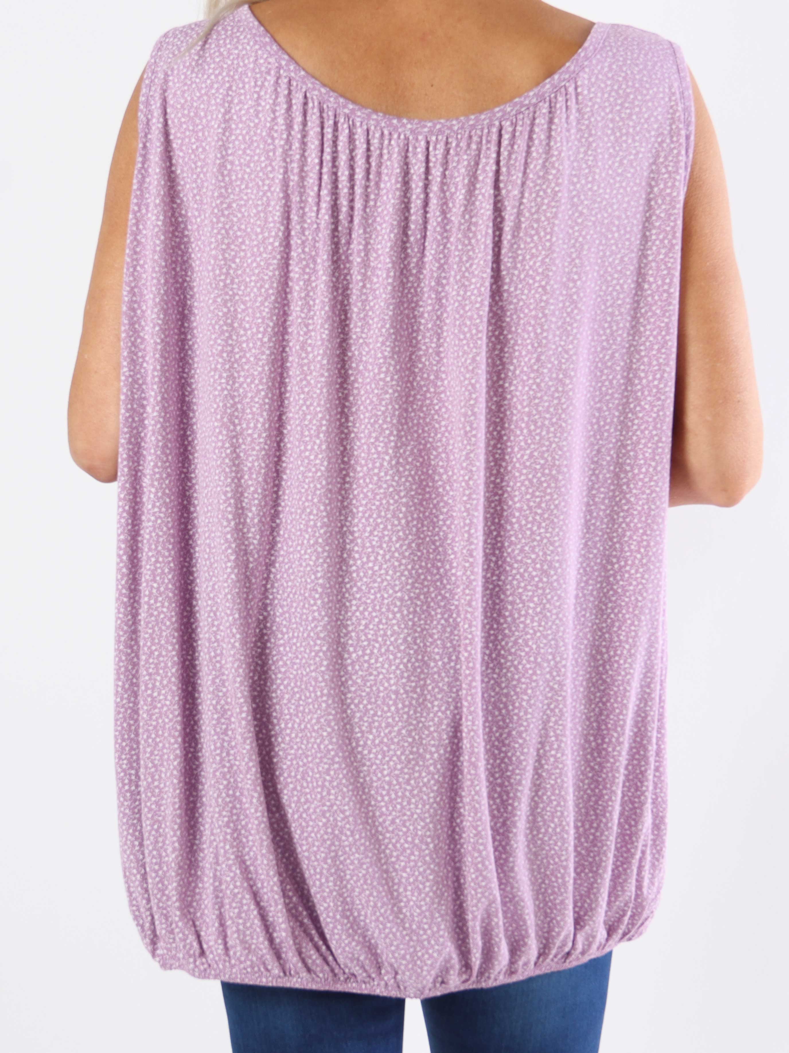 Miracle Flower Top - Viskostopp i plus size med elastisk fåll