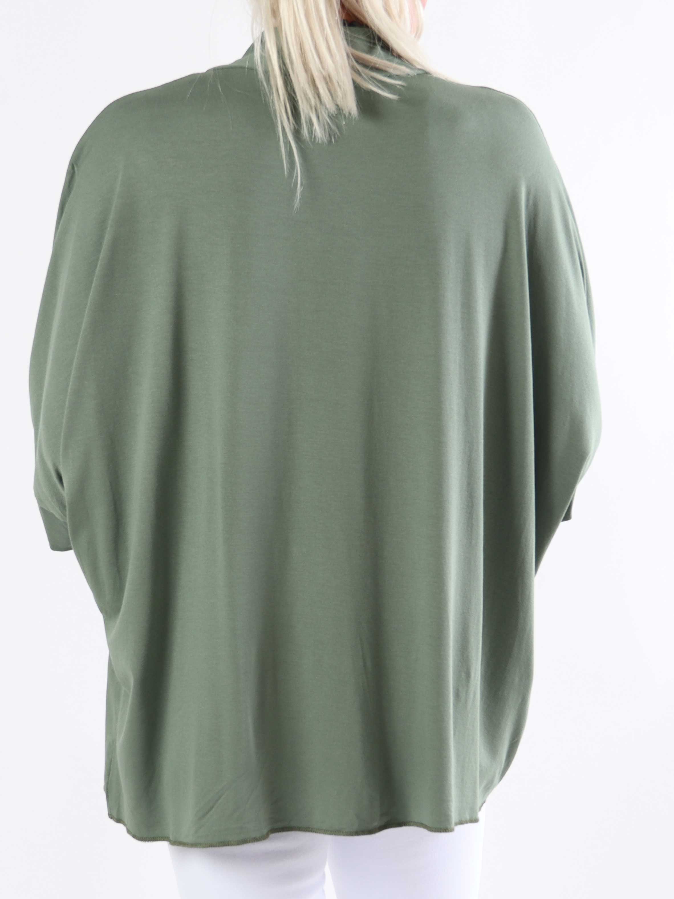 Mimi - Plus size enfärgad kofta i viskos