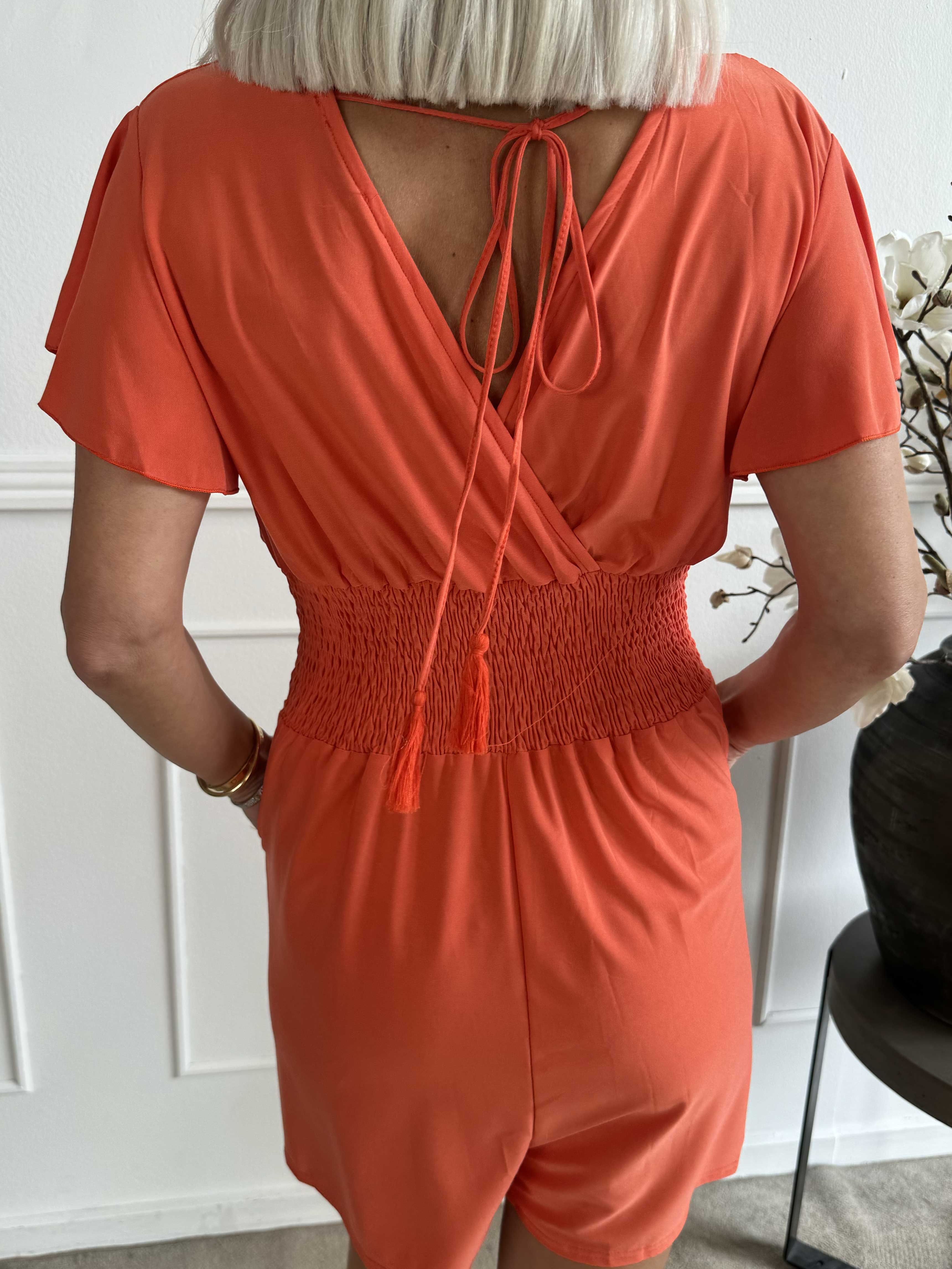 Pams Plain Playsuit - Elastisk playsuit med fickor