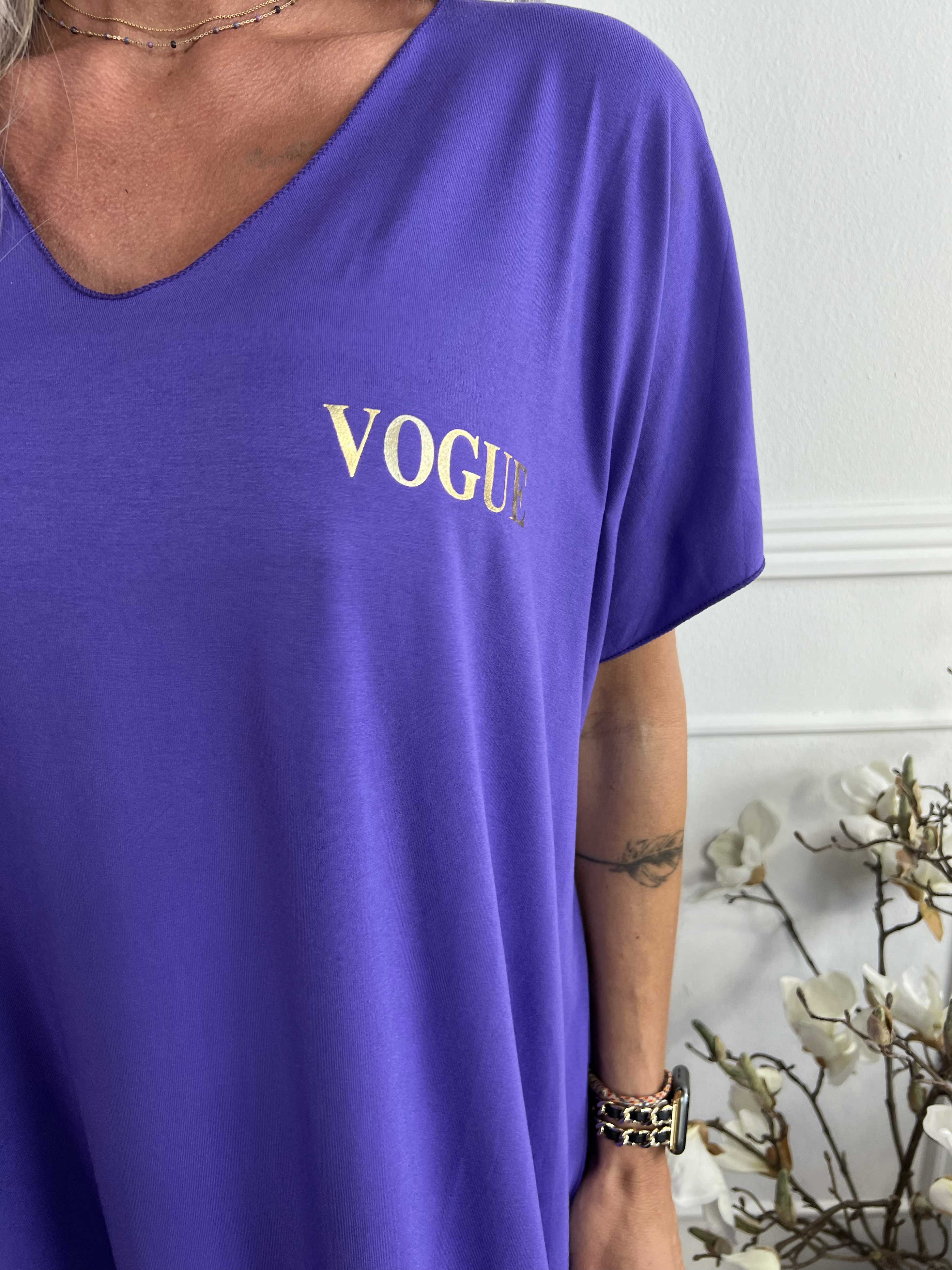 Ellen - Oversized t-shirtklänning i viskos med guldbokstäver