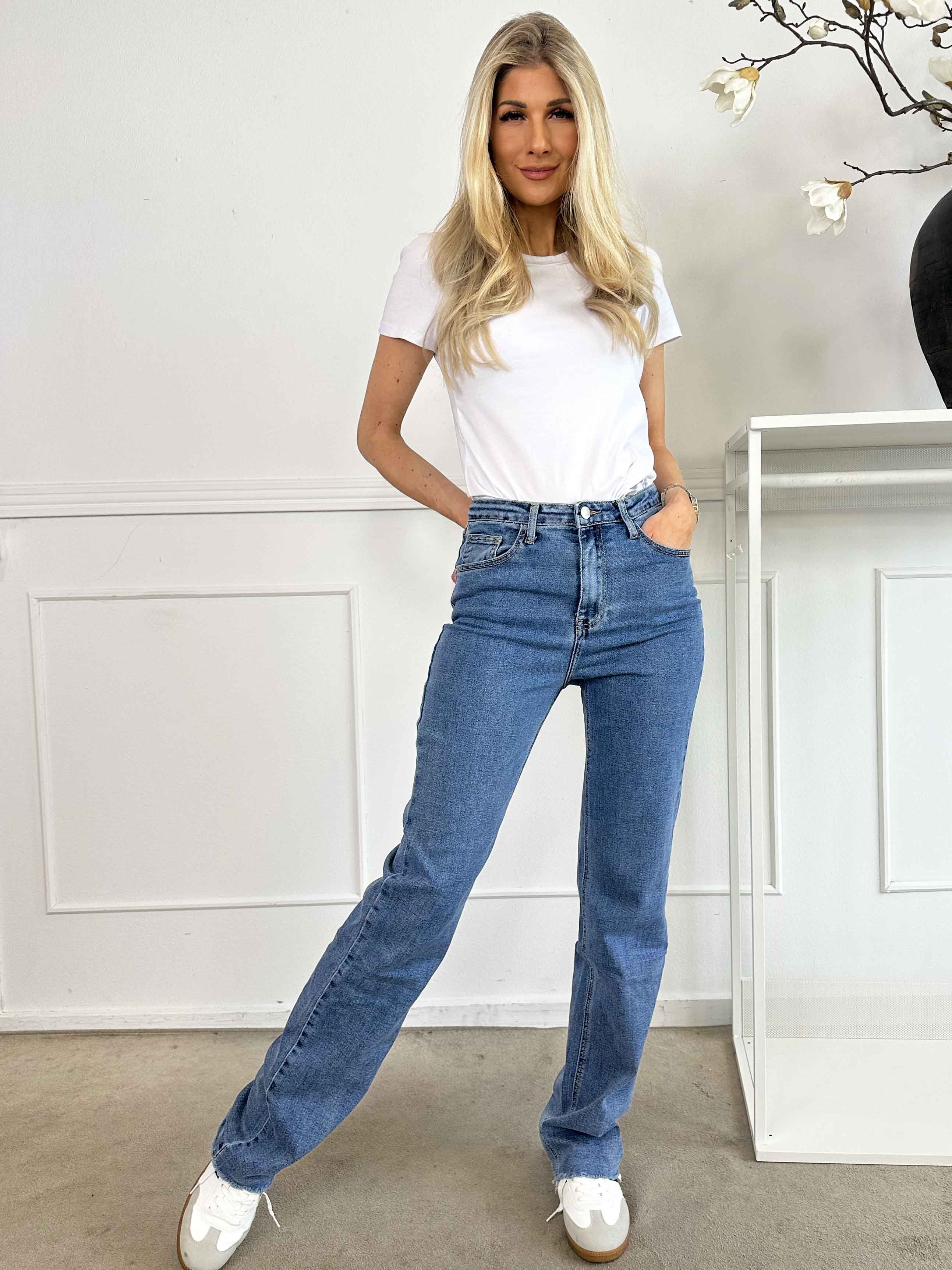 Jenna - Jeans med stretch och extra långa ben