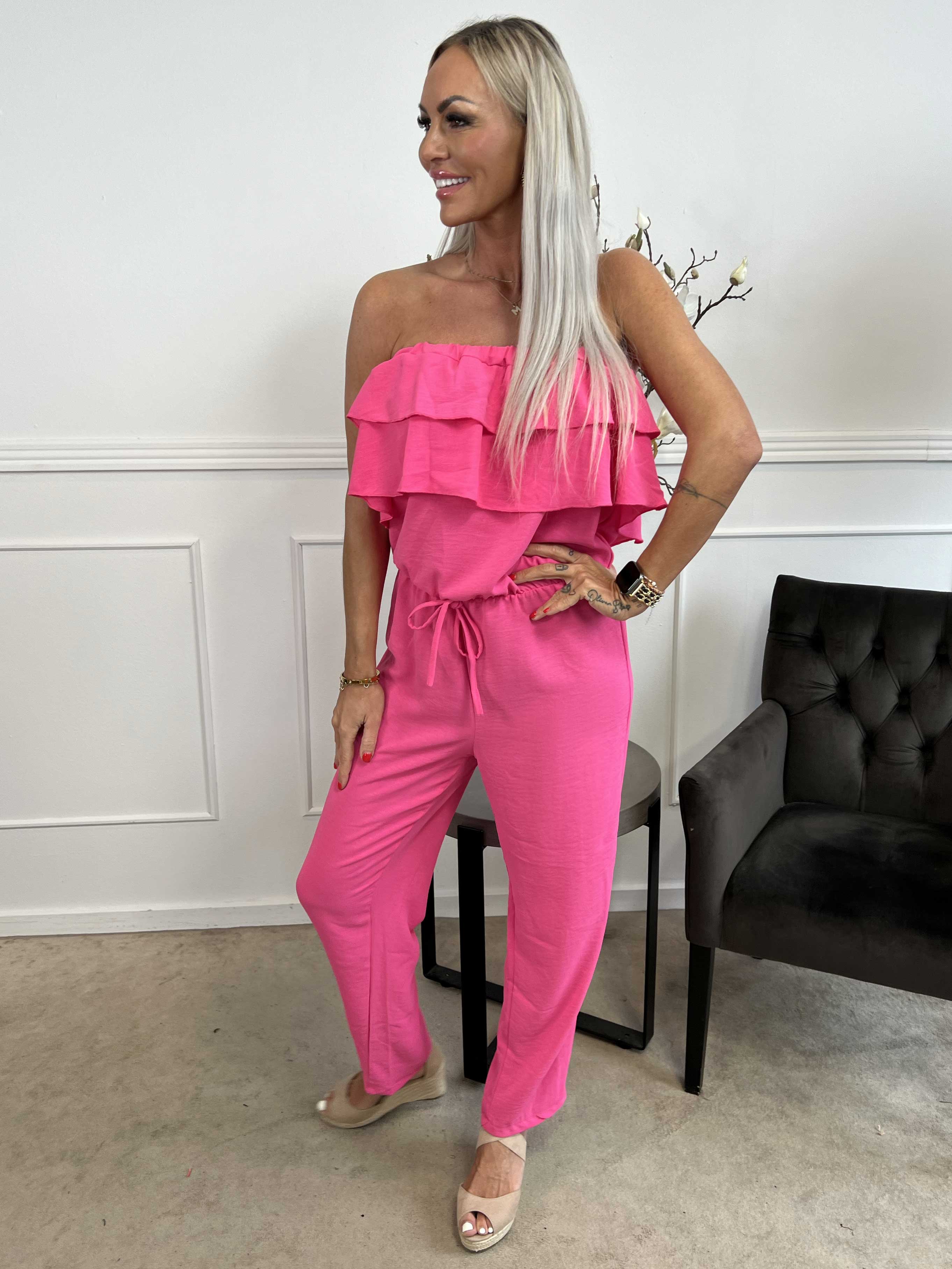 Loulou - Byxdress med volang och resårfåll