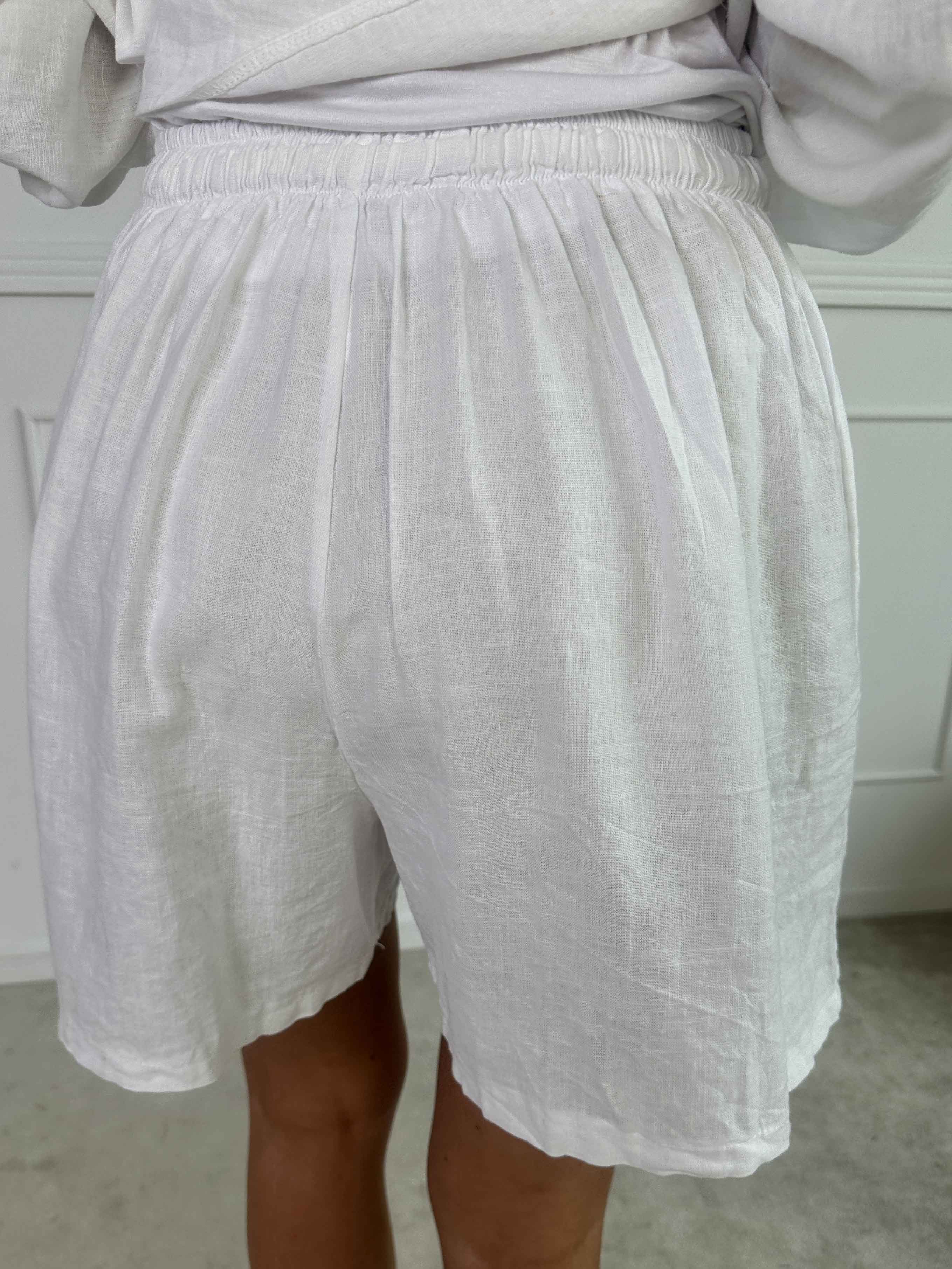 Clara Shorts - Lätta shorts i viskos och linne