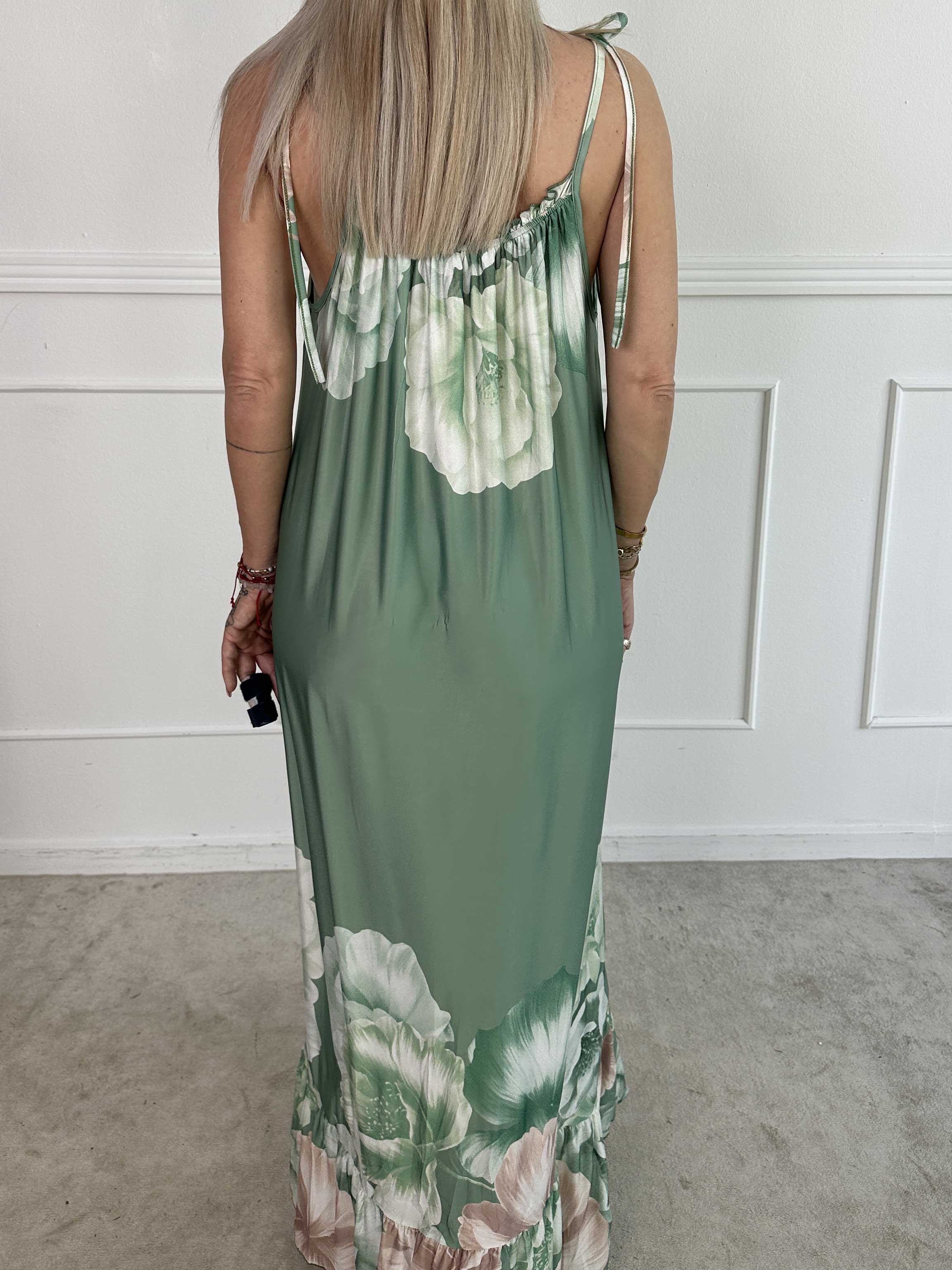 Maya - Sommarklänning med resårband med blommor