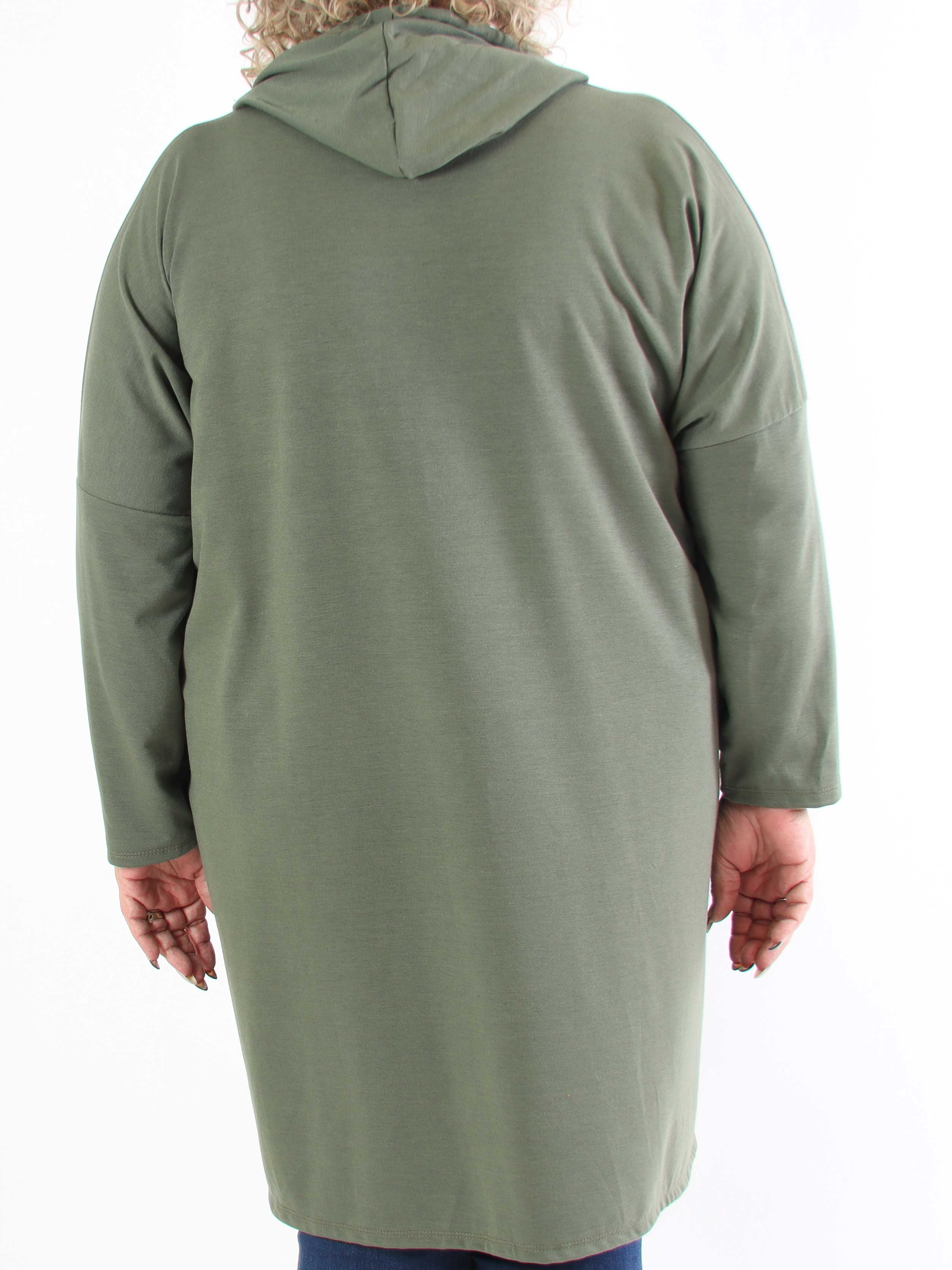 Vogue Hoodie - Hoodieklänning i plus size med mock neck