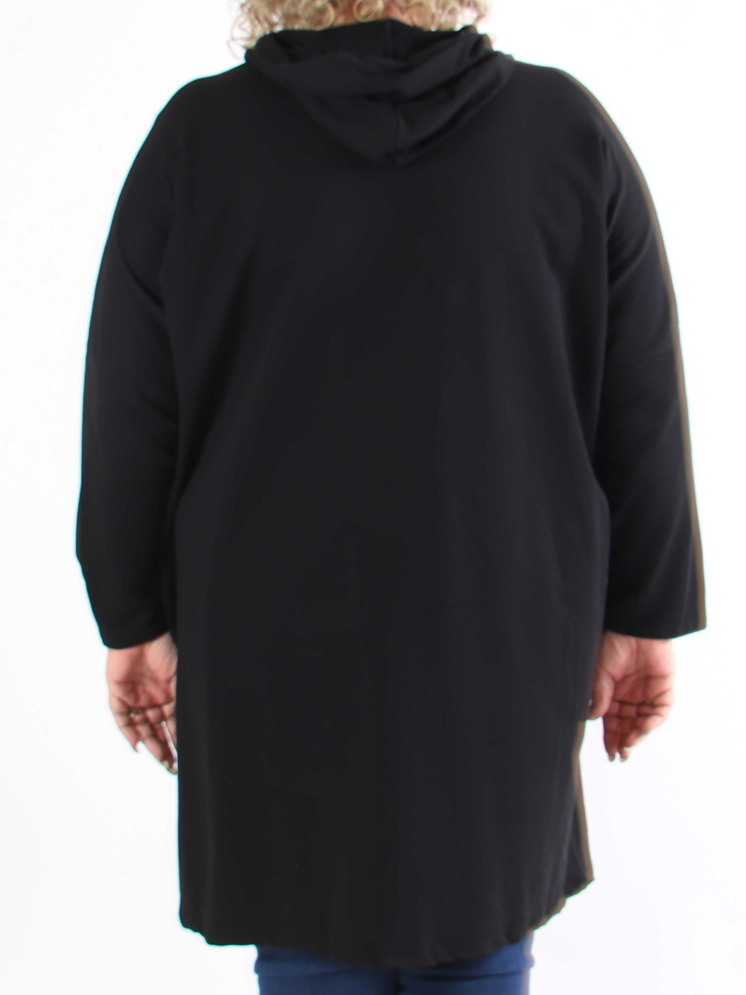 Vogue Hoodie - Hoodieklänning i plus size med mock neck