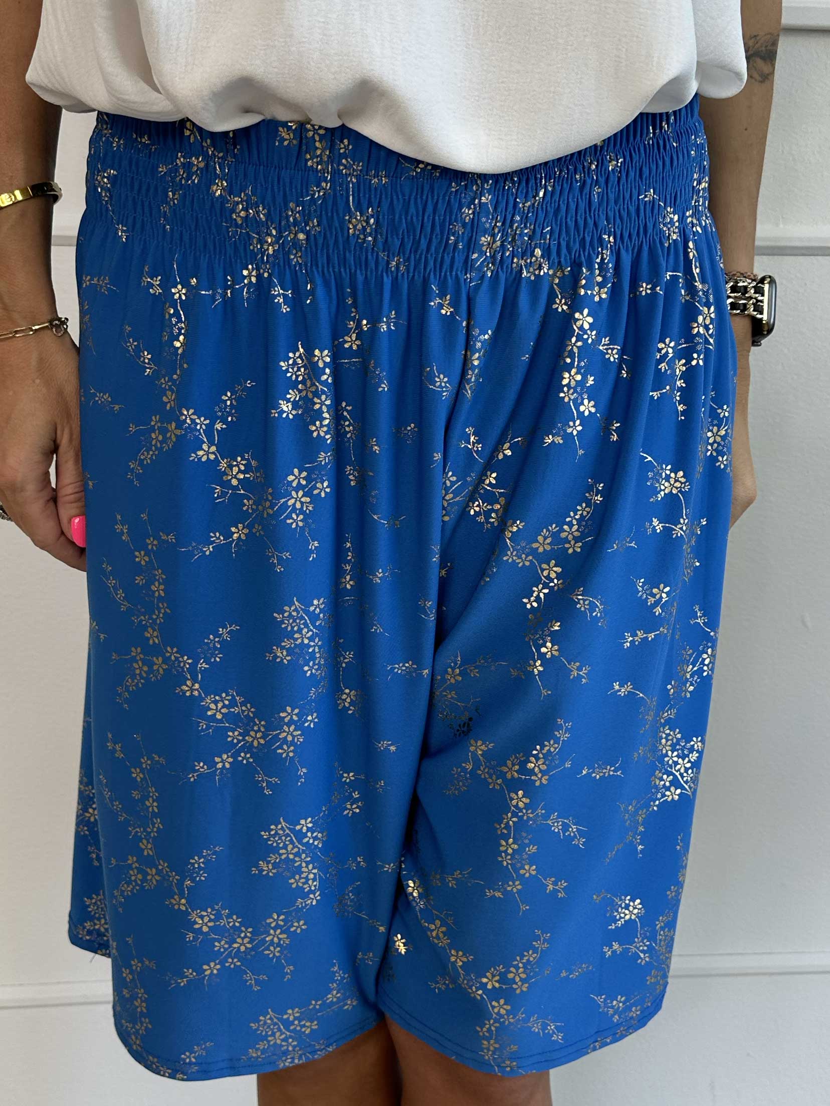 Pams Gold Short Knickers - Shorts i elastiskt tyg med resårkant