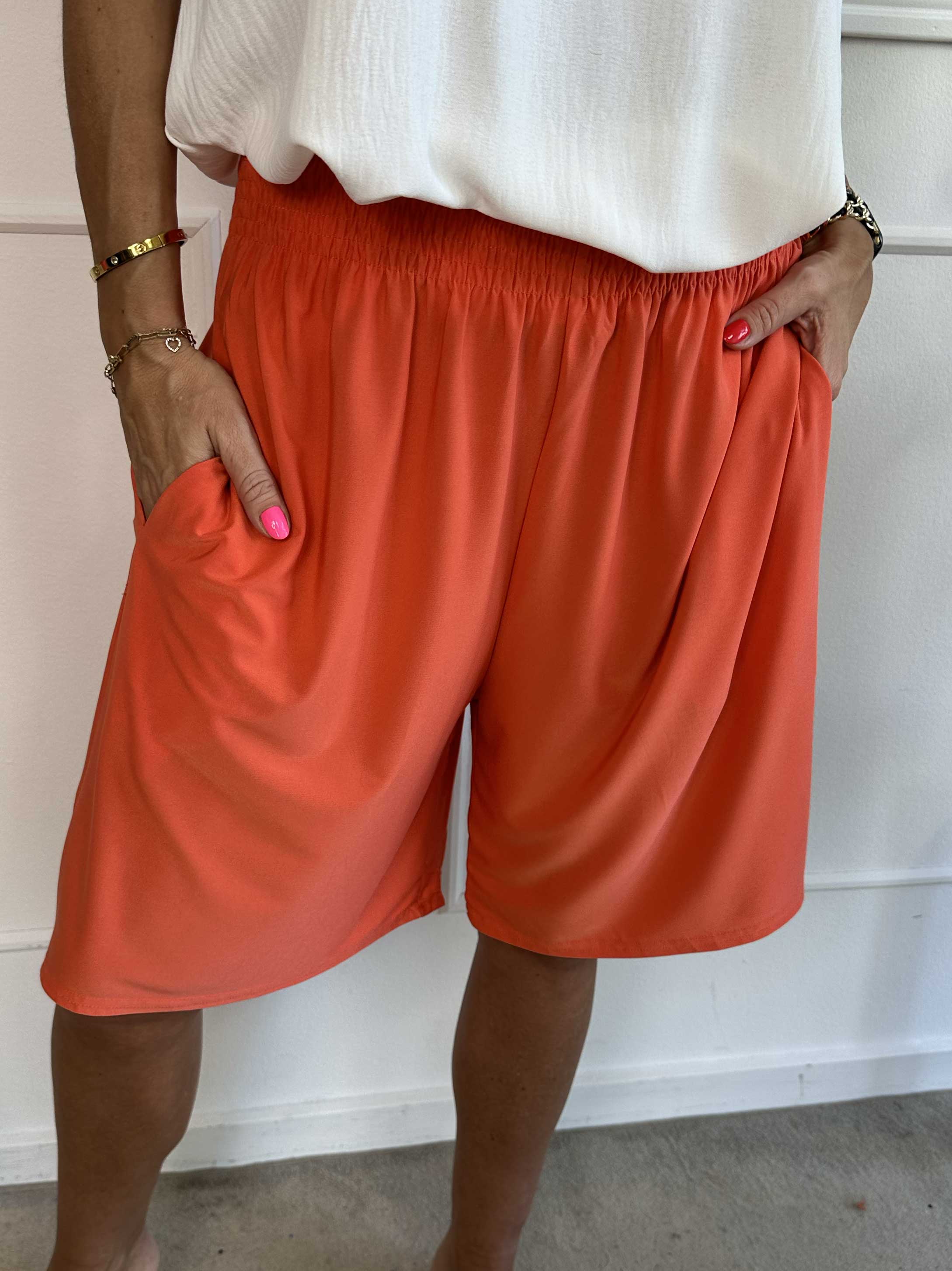 Pams Plain Short Knickers - Shorts i elastiskt tyg med resårkant