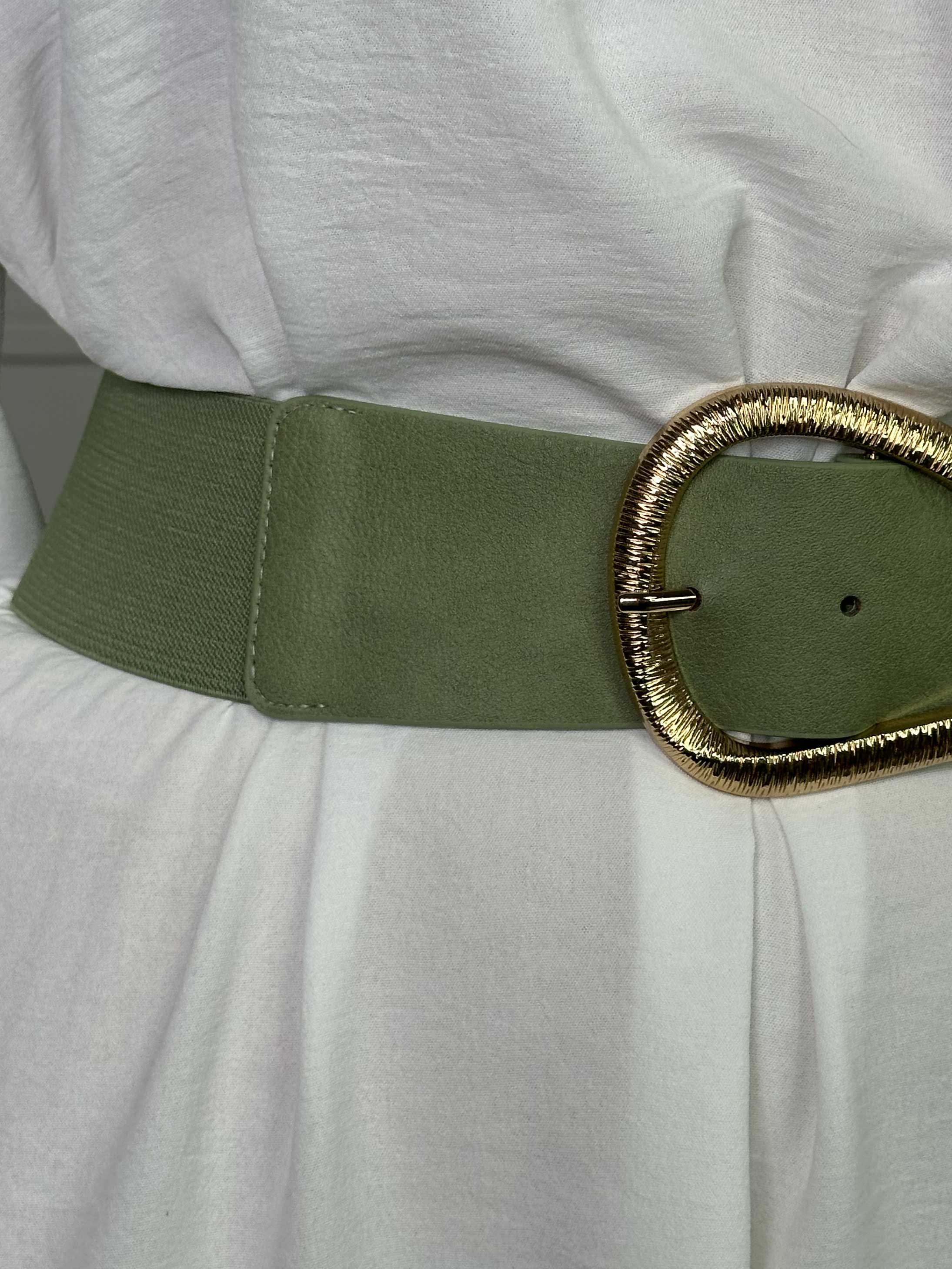 Isla - Midjebälte med elastisk linning och guldspänne