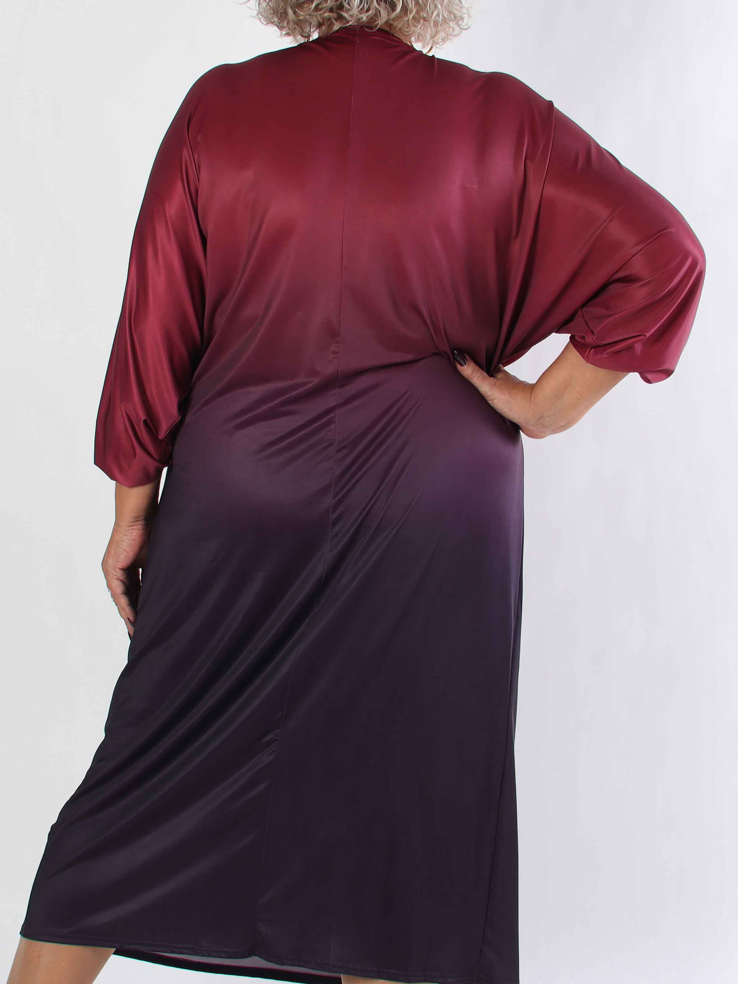 Ismene - Lång plus size tunikaklänning i flera färgnyanser