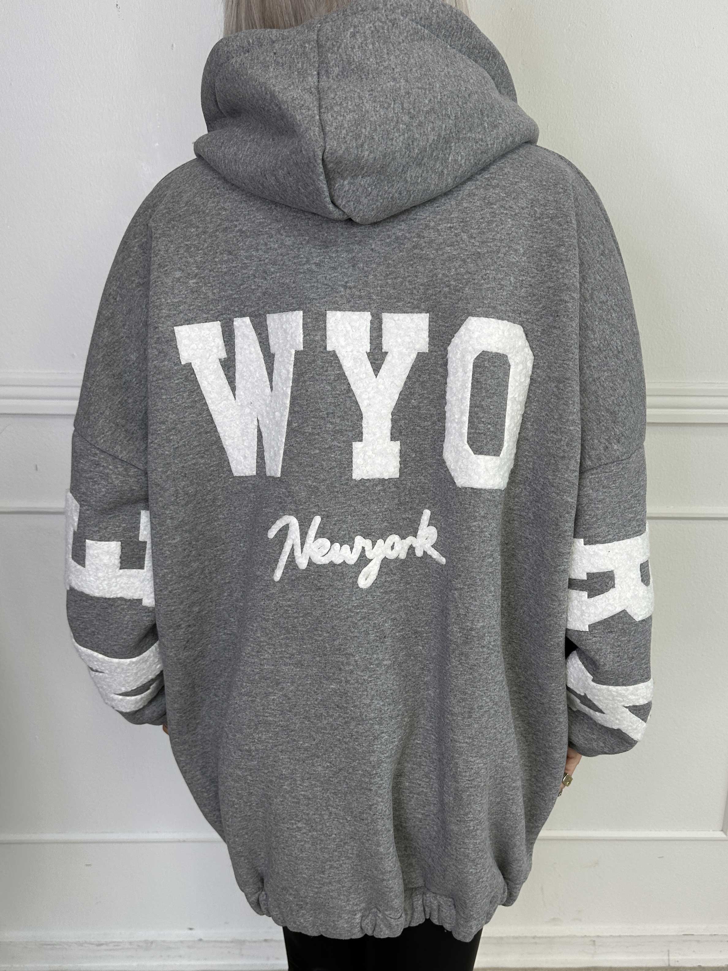 Iverna - Mjuk oversize hoodie med text