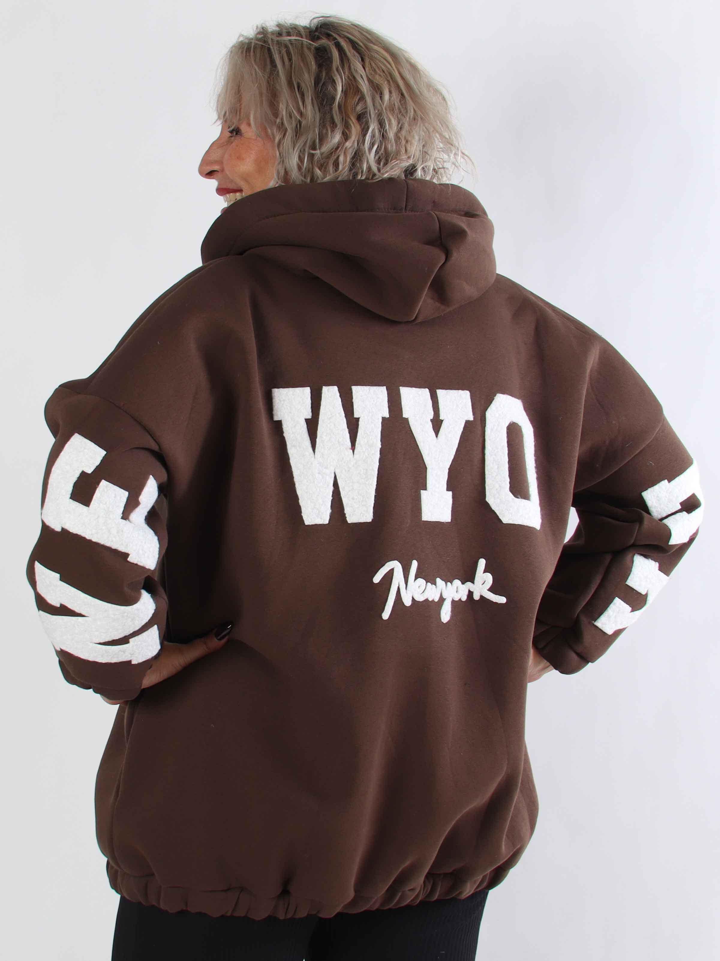 Iverna - Mjuk plus size oversize hoodie med text