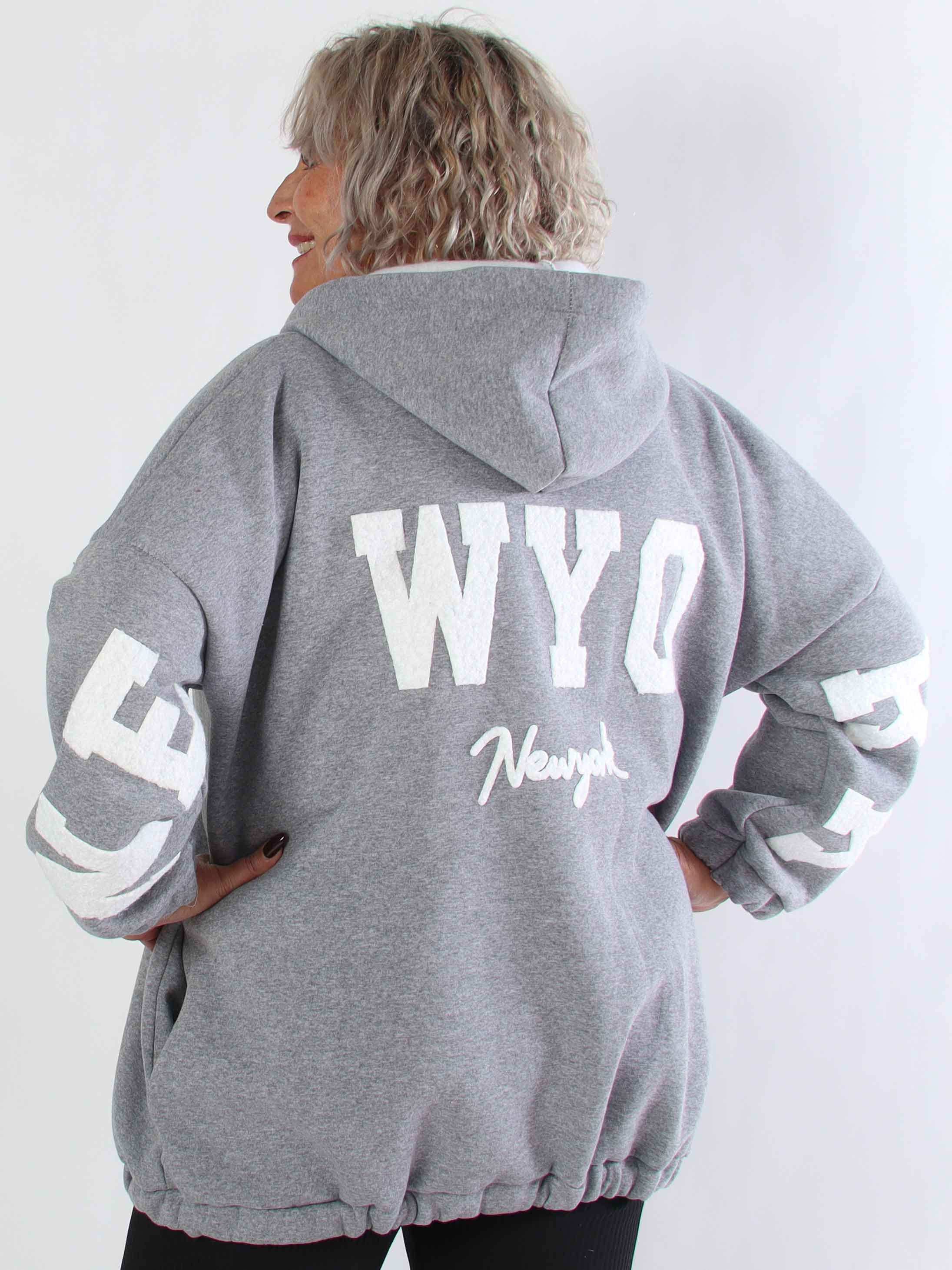 Iverna - Mjuk plus size oversize hoodie med text