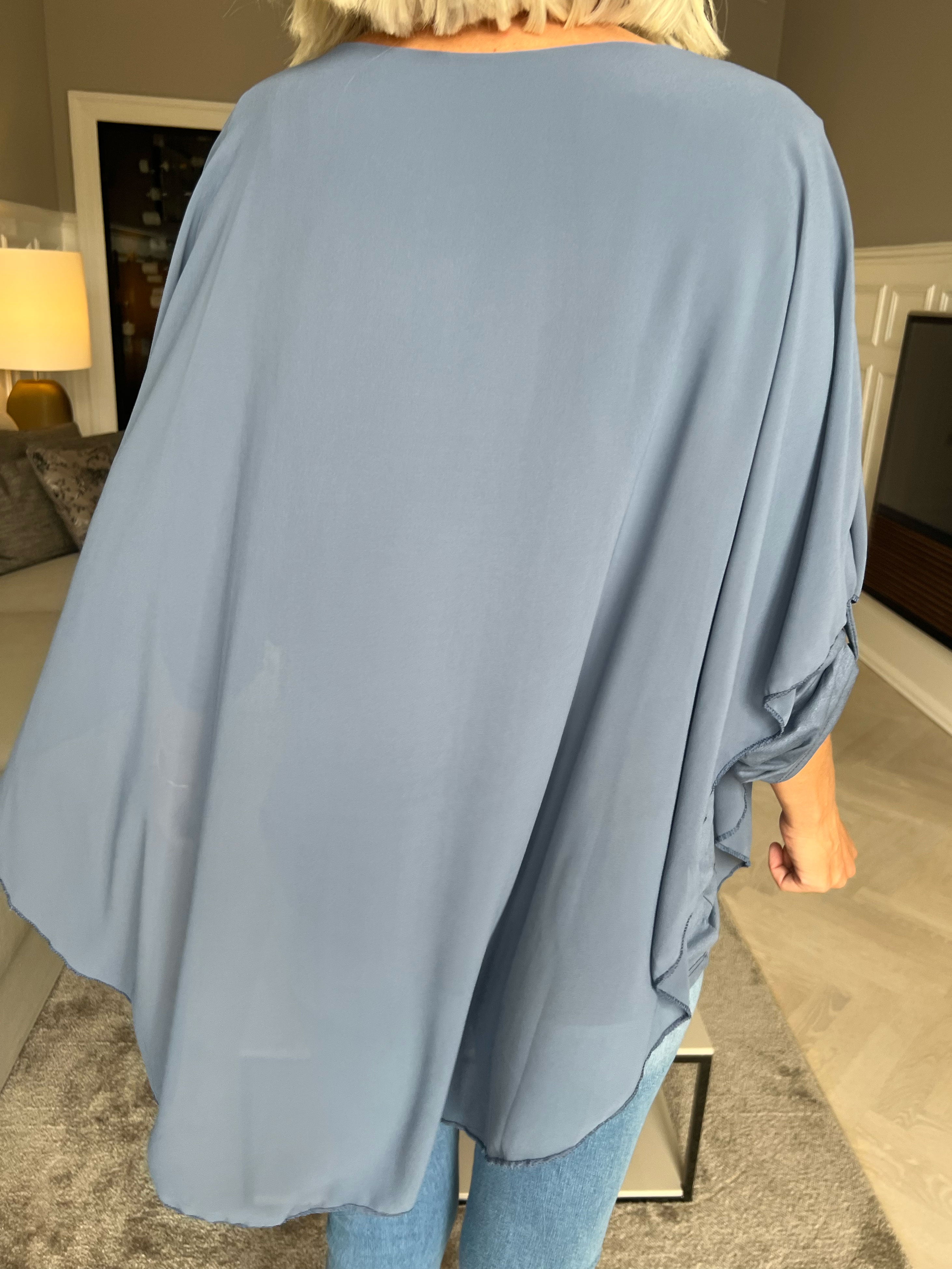 Kenya Shirt - Tunika med chiffonglager