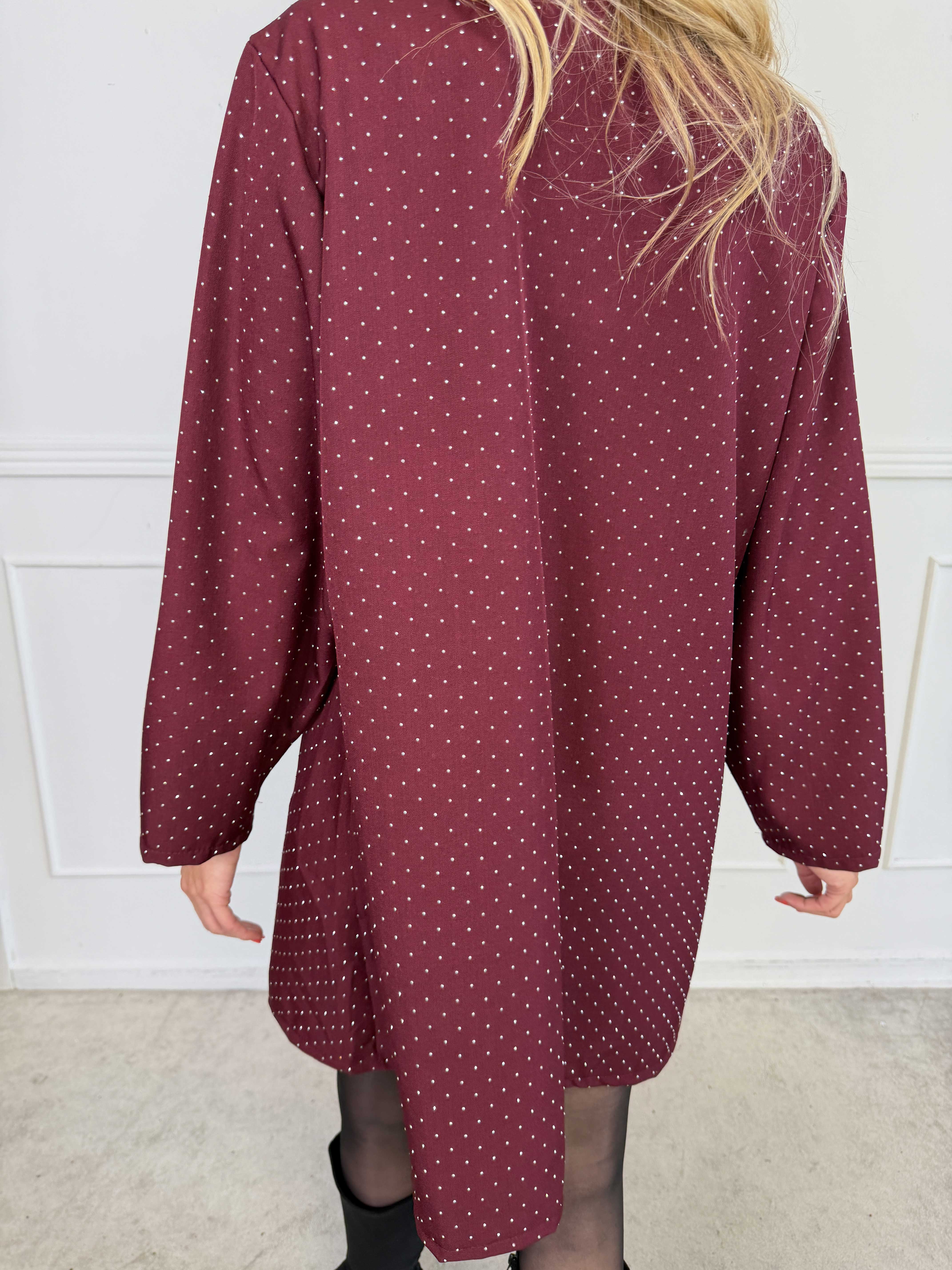 Lanthe long - Lång kavaj med strass