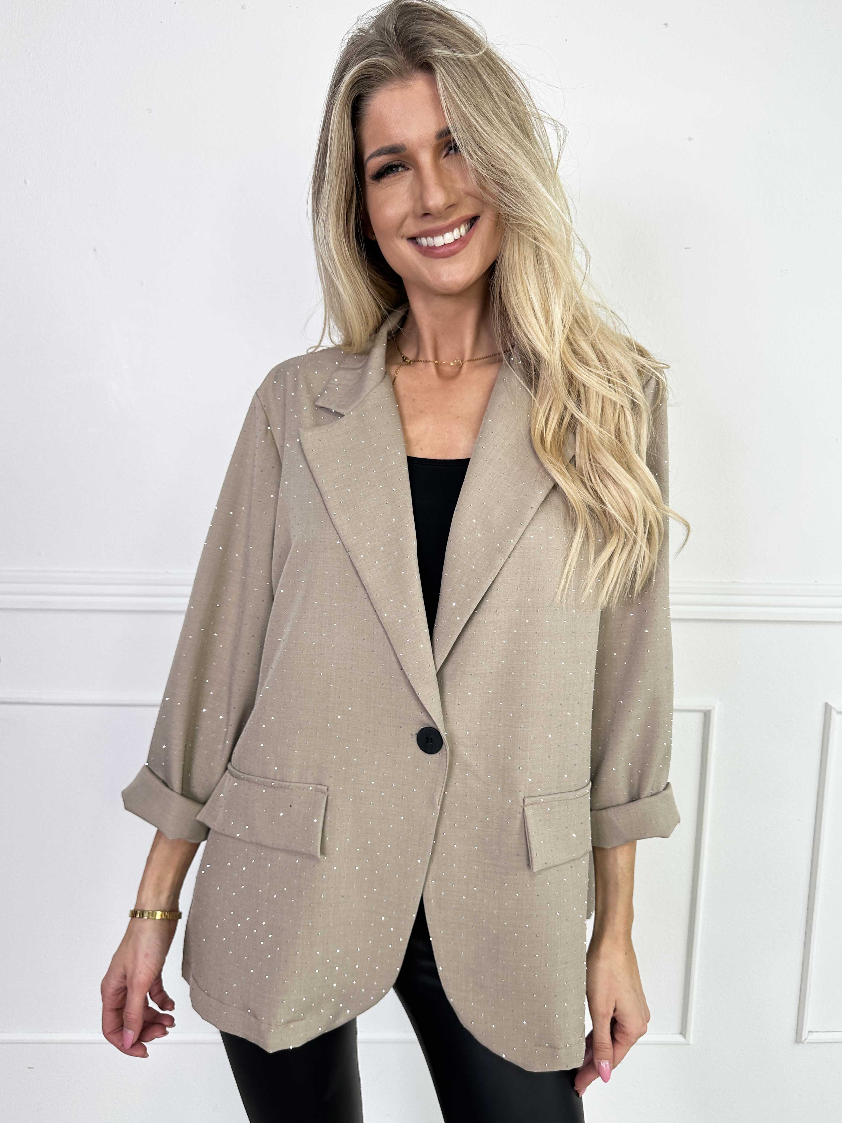 Lanthe - Kavaj med glittrande strass