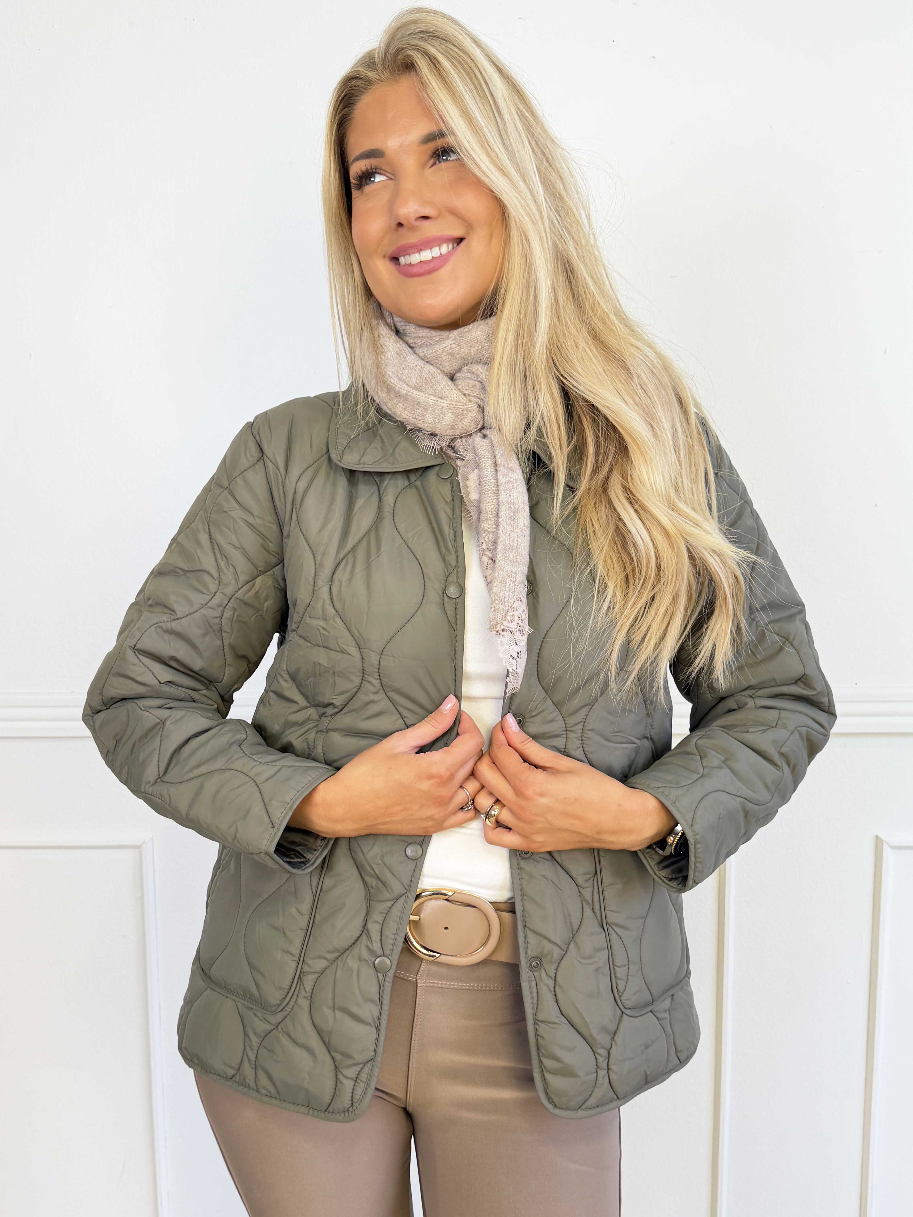 Lia – Smart termojacka i snygg design med praktiska tryckknappar framtill