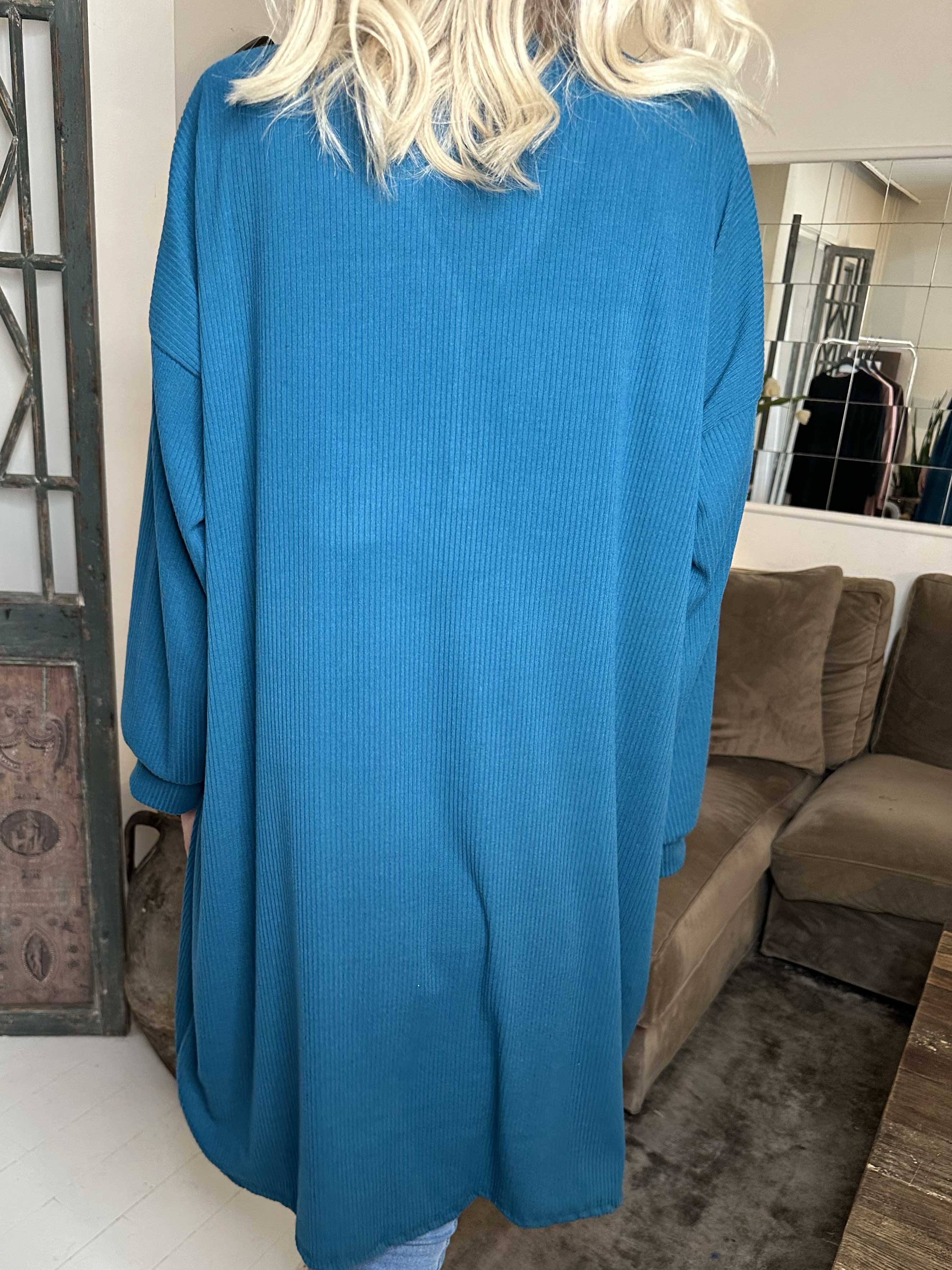 Liana - Mjuk ribbad klänning med dragkedja