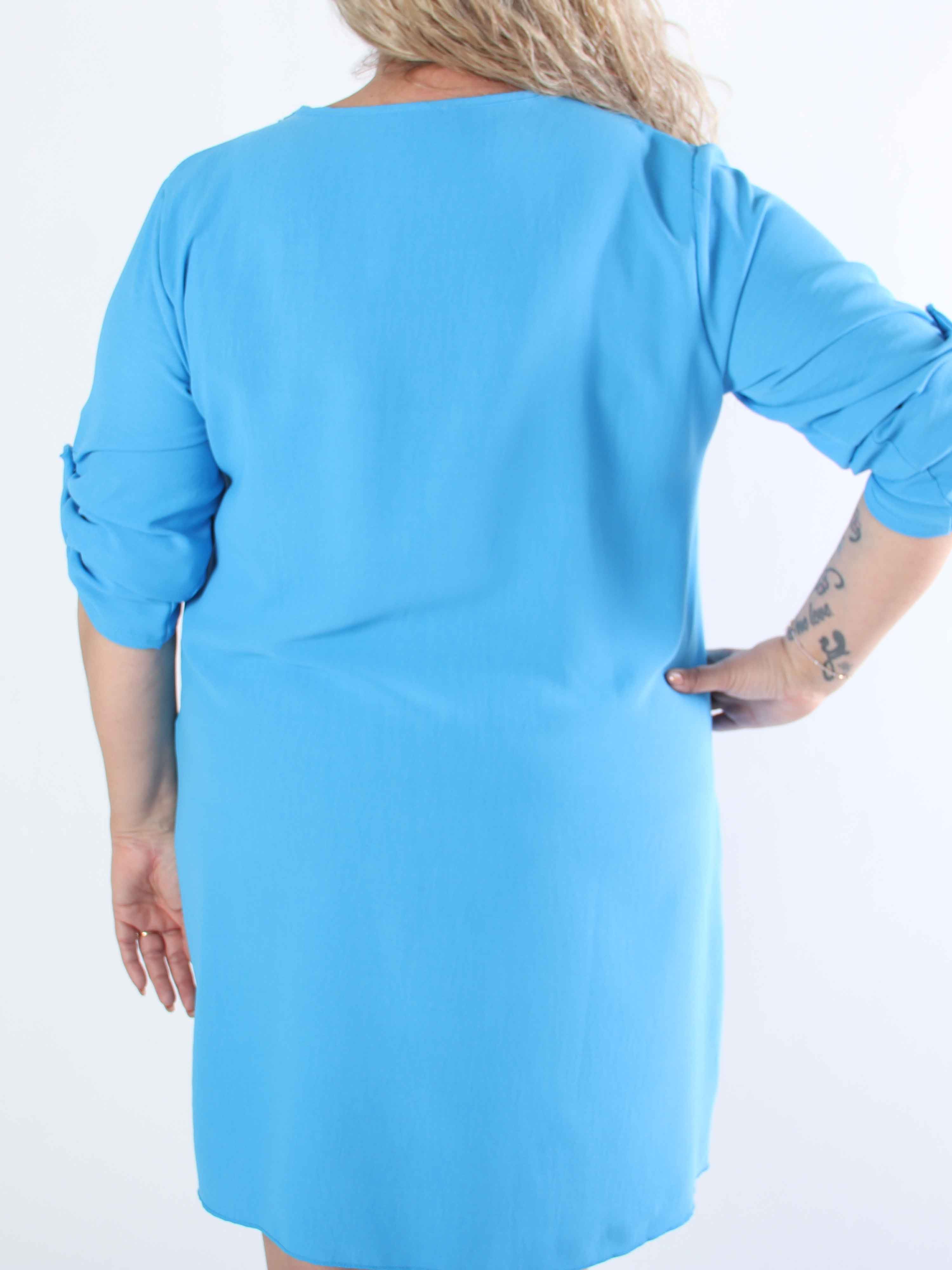 Lily - Plus size tunikaklänning i viskos med paljetter