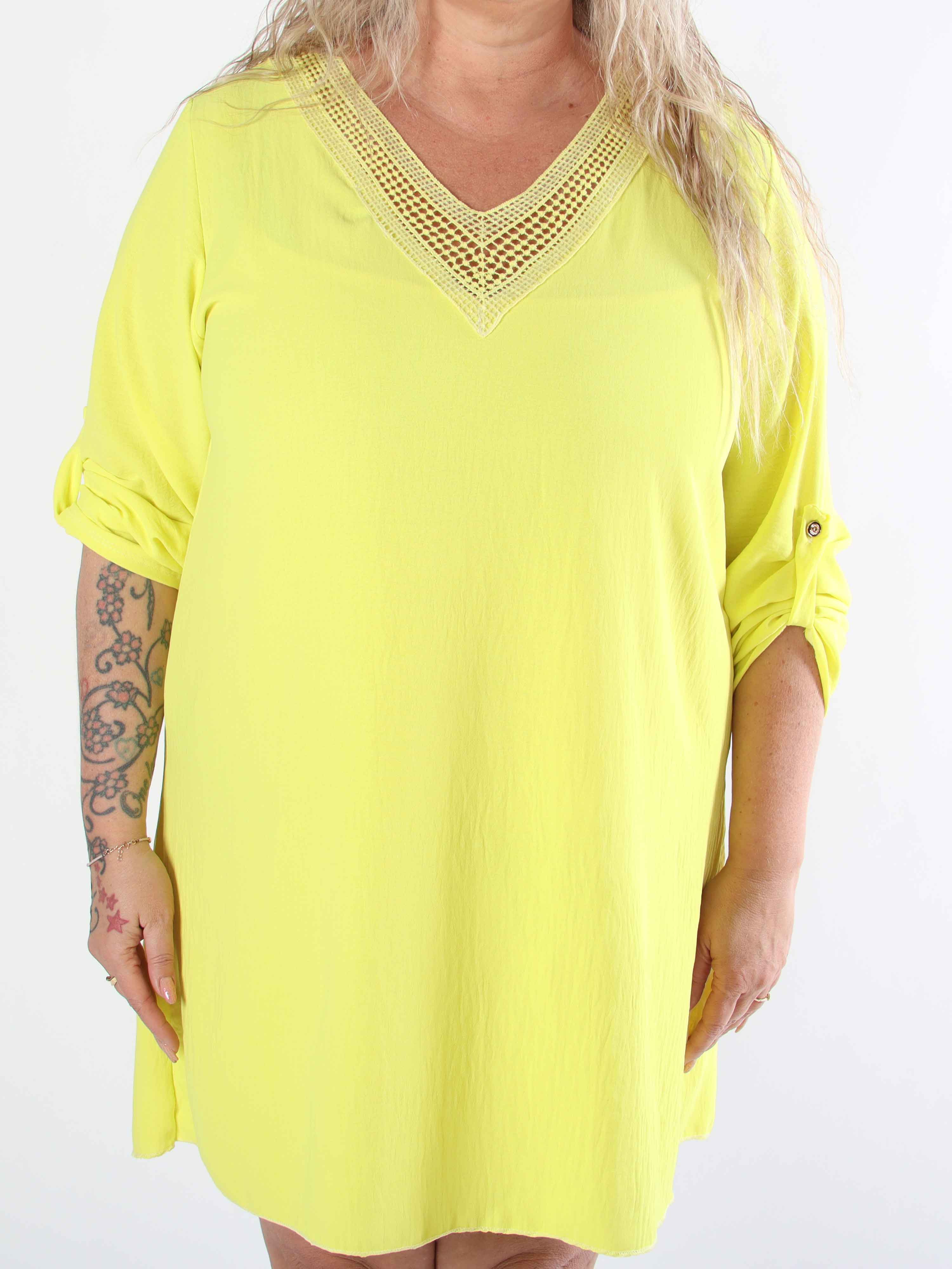 Lily - Plus size tunikaklänning i viskos med paljetter