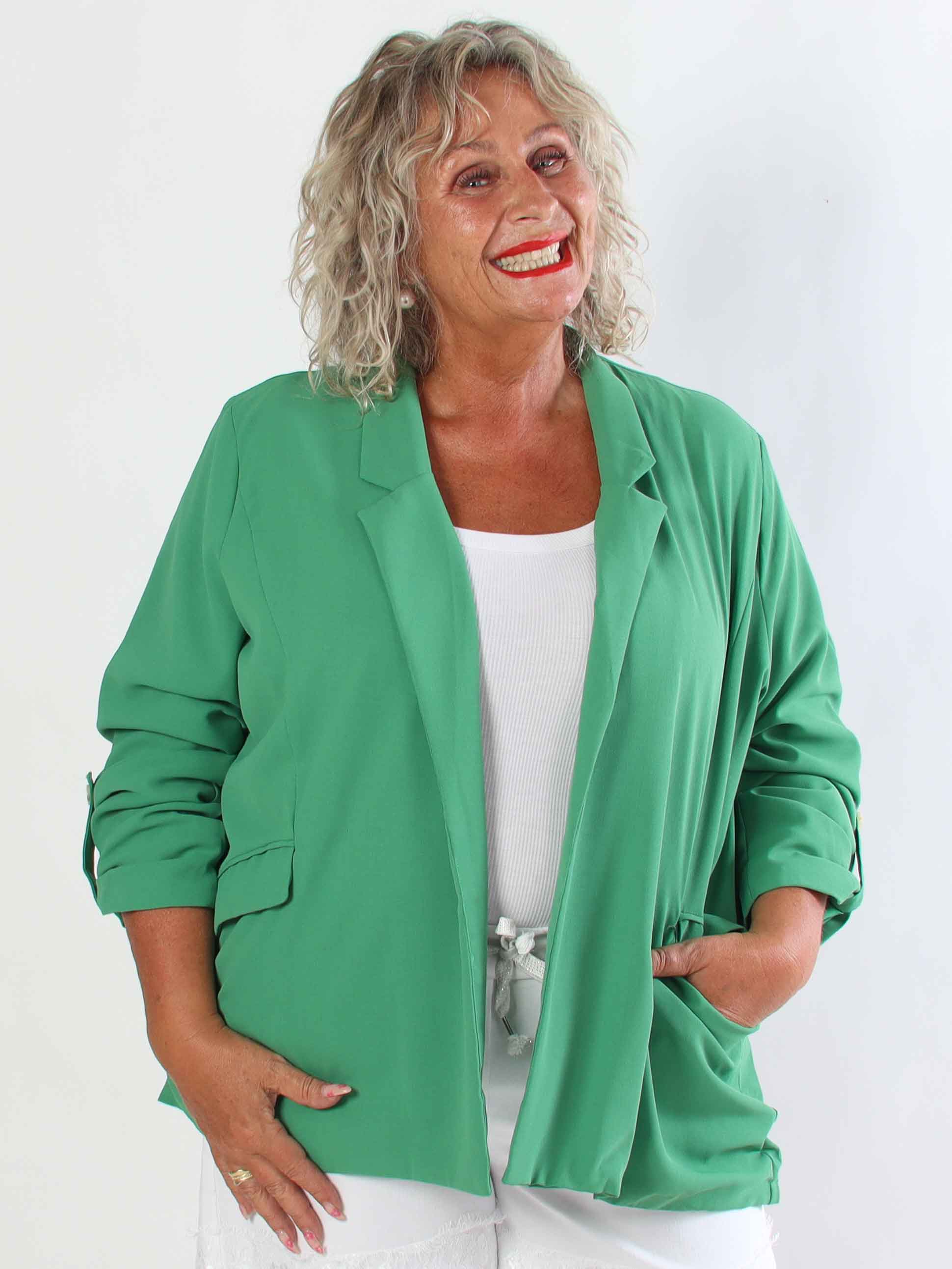 Madelen - Let og luftig blazer med lommer og afslappet pasform