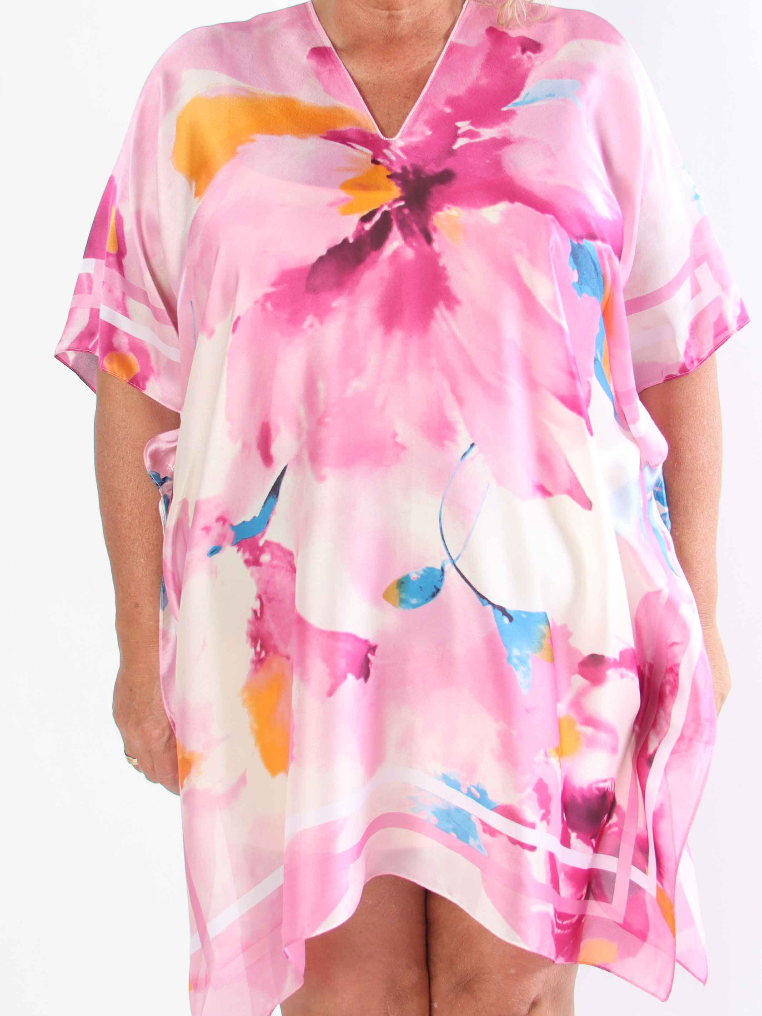 Maggie - Plus size-tunika i mjuk viskos och siden