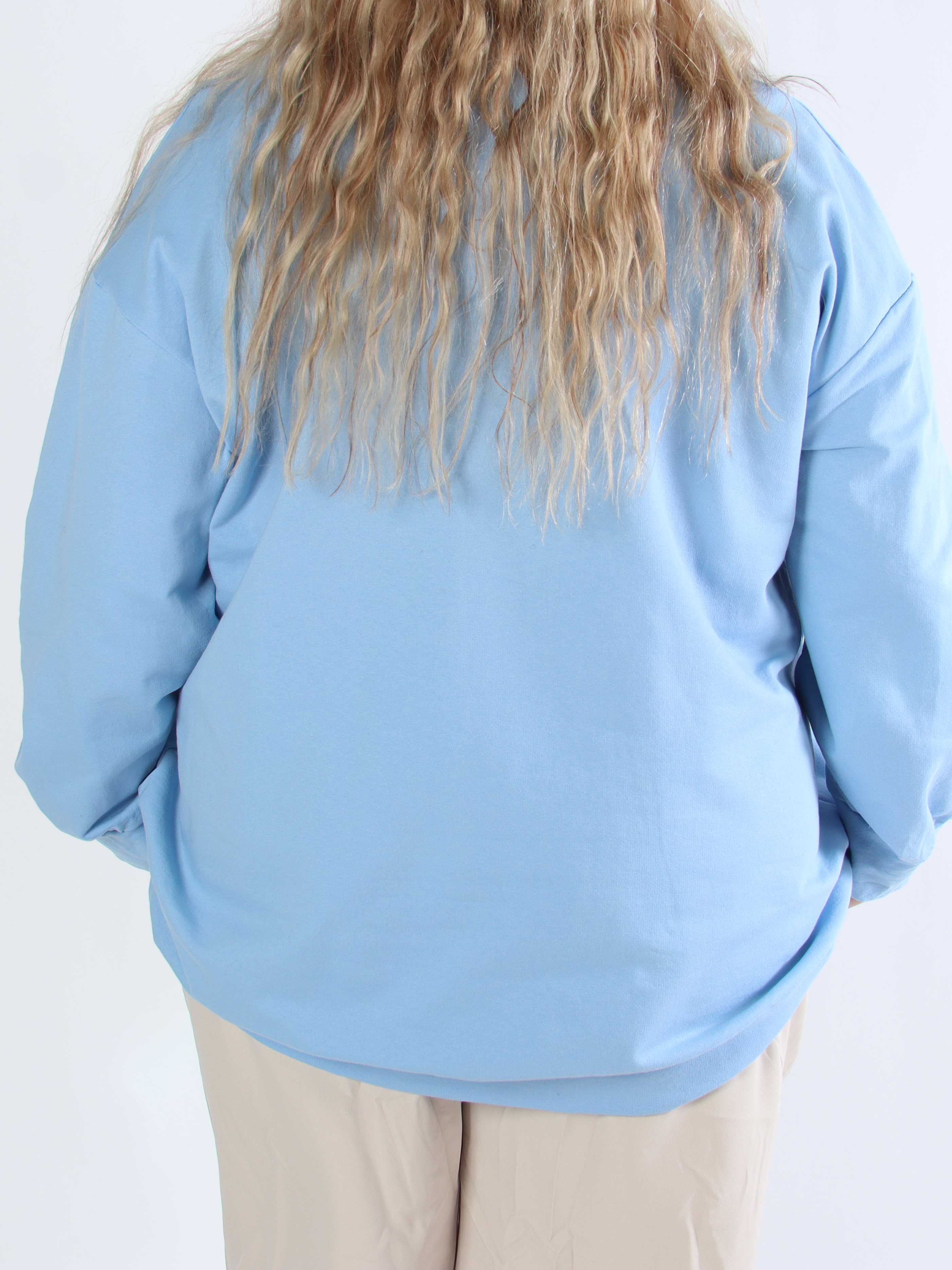 Magnolia - Plus size joggingtopp med LA skrivet i plysch