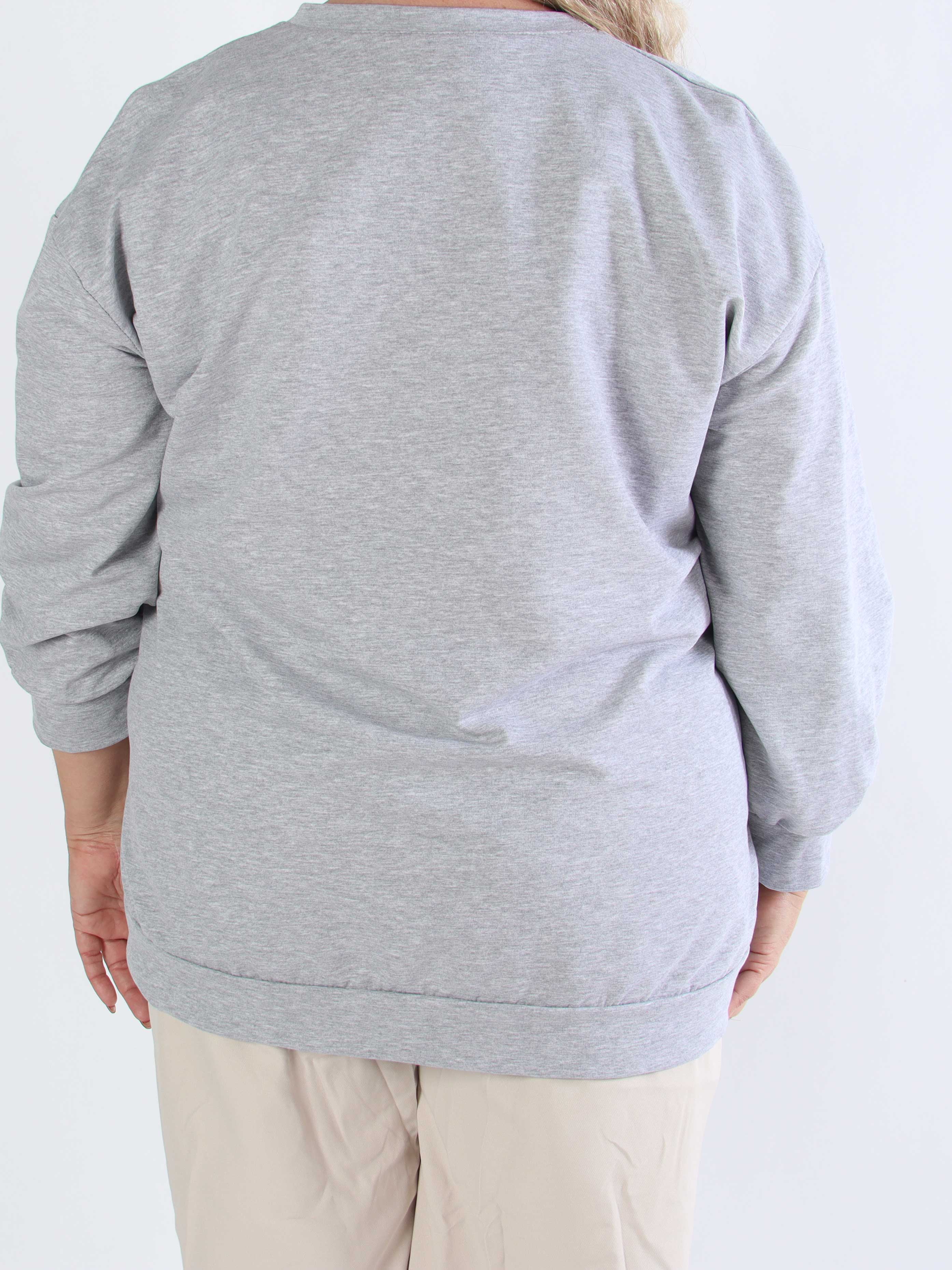 Magnolia - Plus size joggingtopp med LA skrivet i plysch