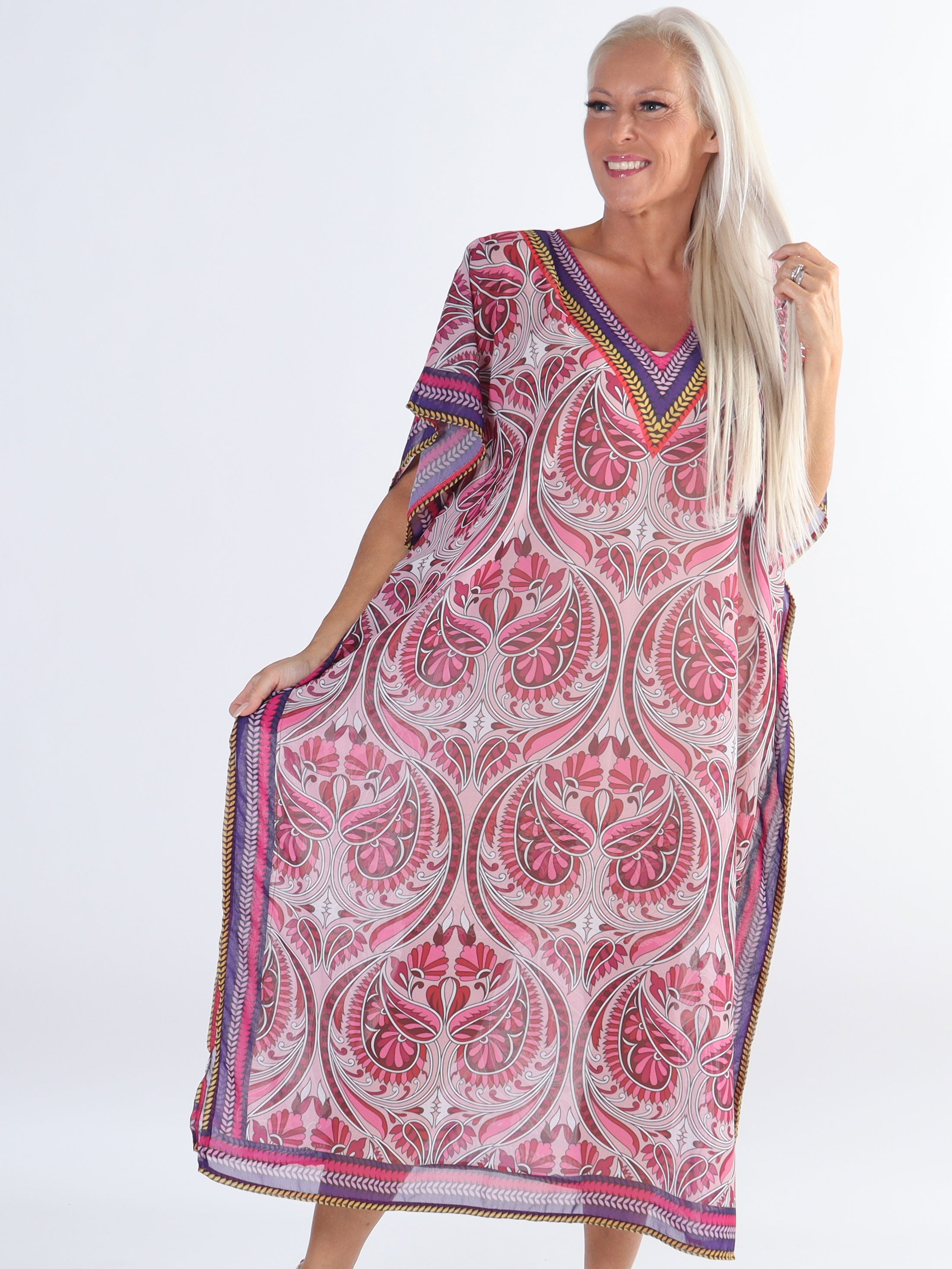 Marta - Lång plus size tunika med mönster