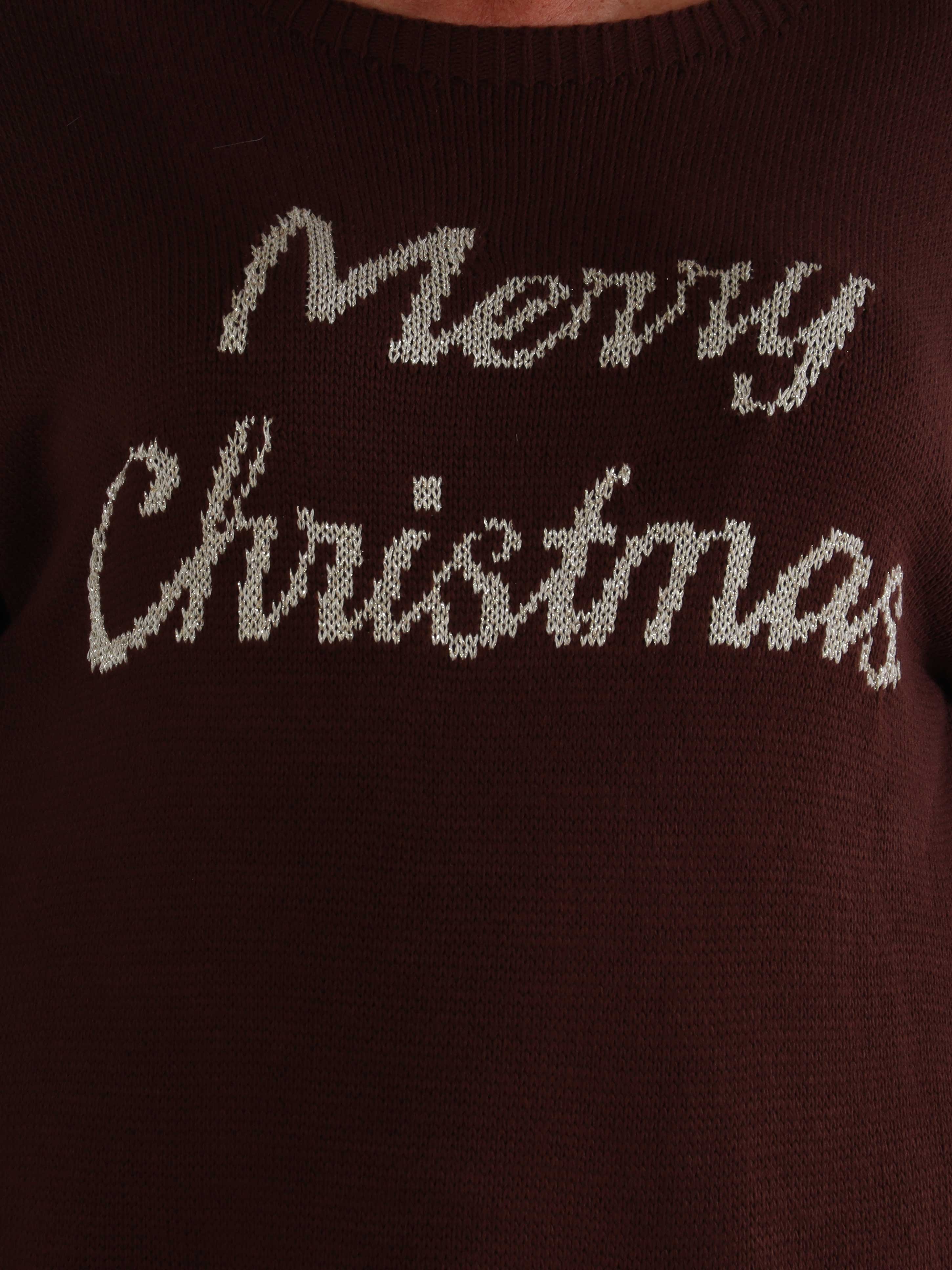 Merry Long - Plus size jultröja med guldskrift