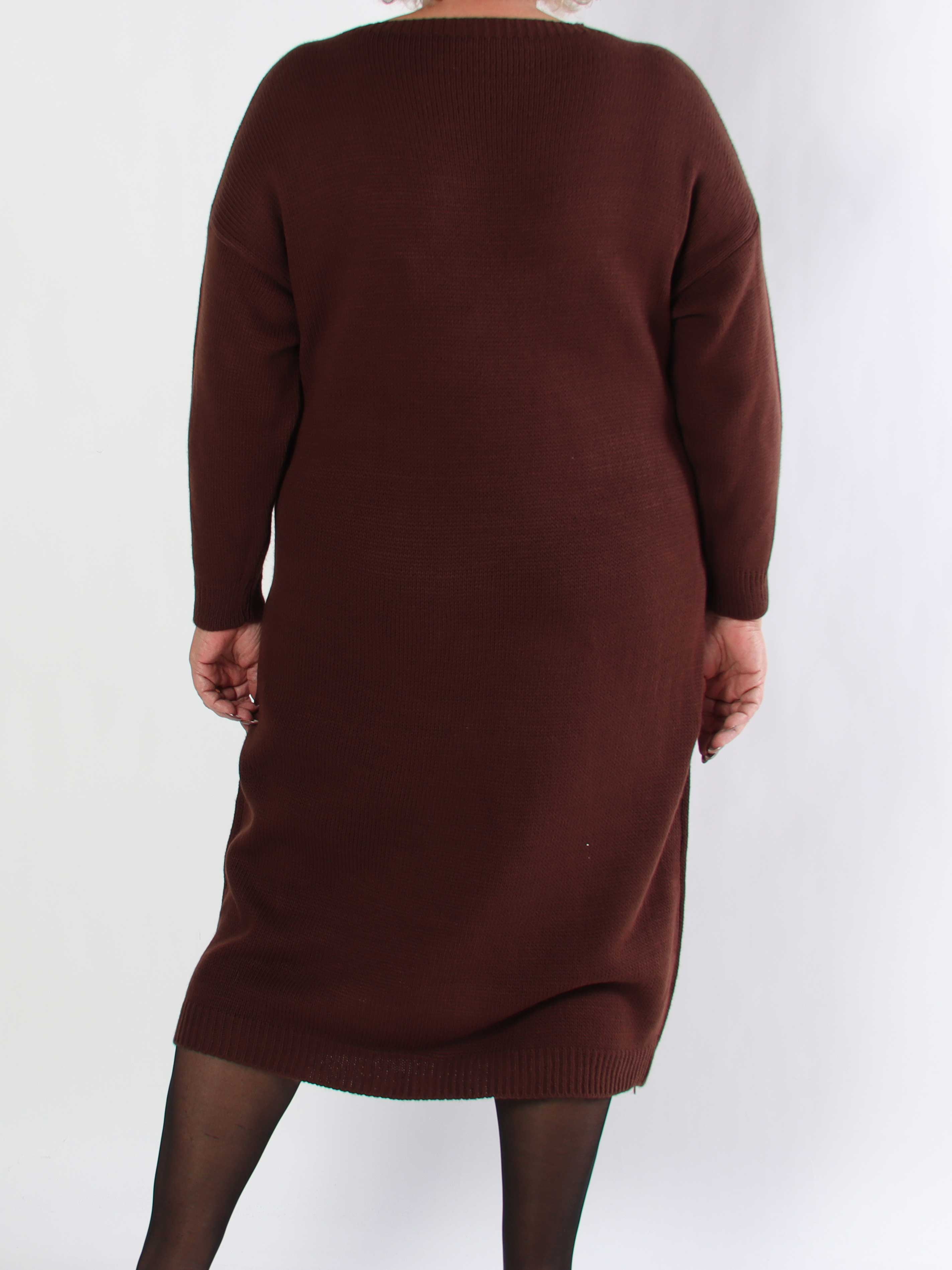 Merry Long - Plus size jultröja med guldskrift