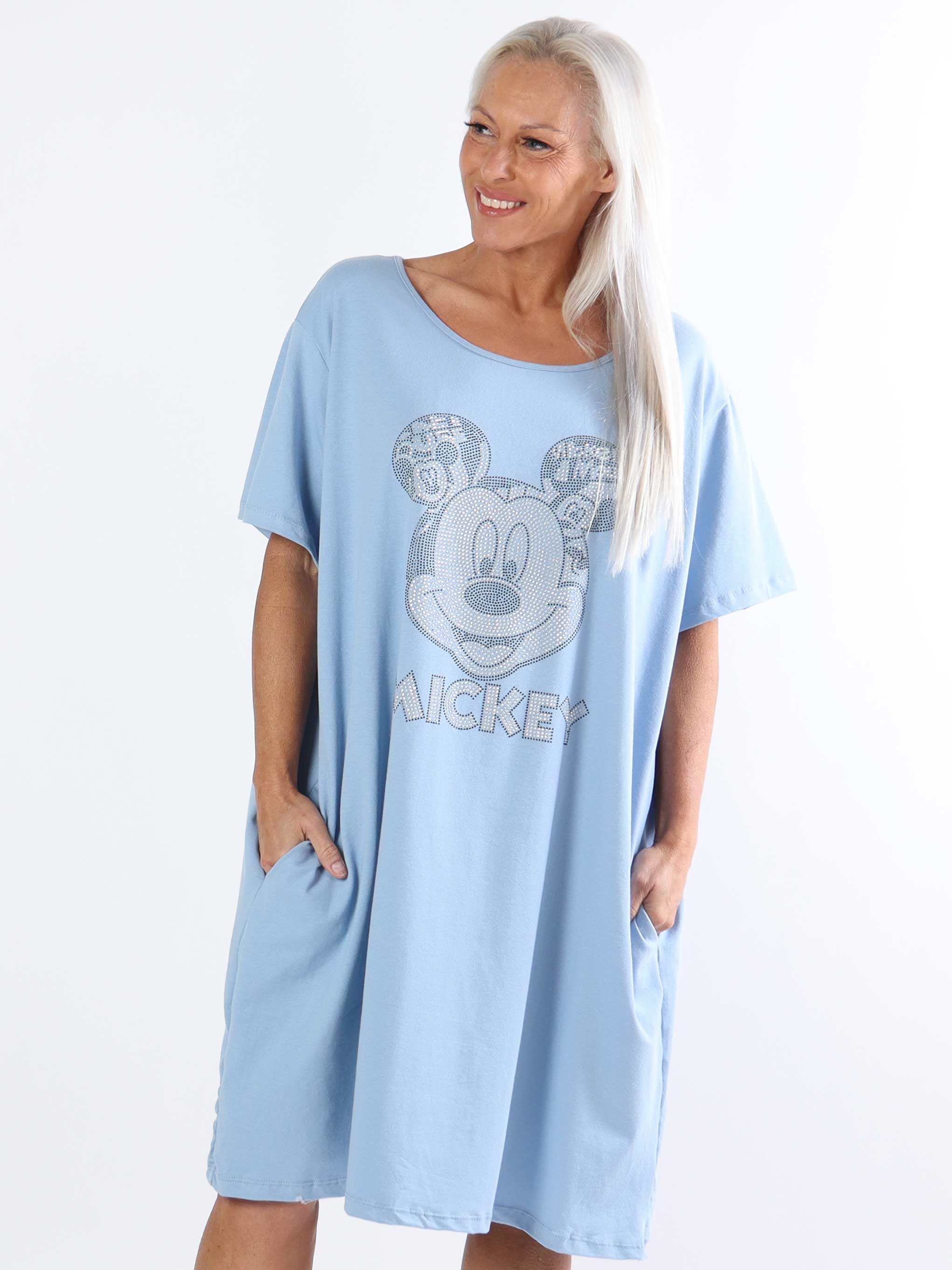 Mickey Dress - Plus size t-shirtklänning i bomull med ränder