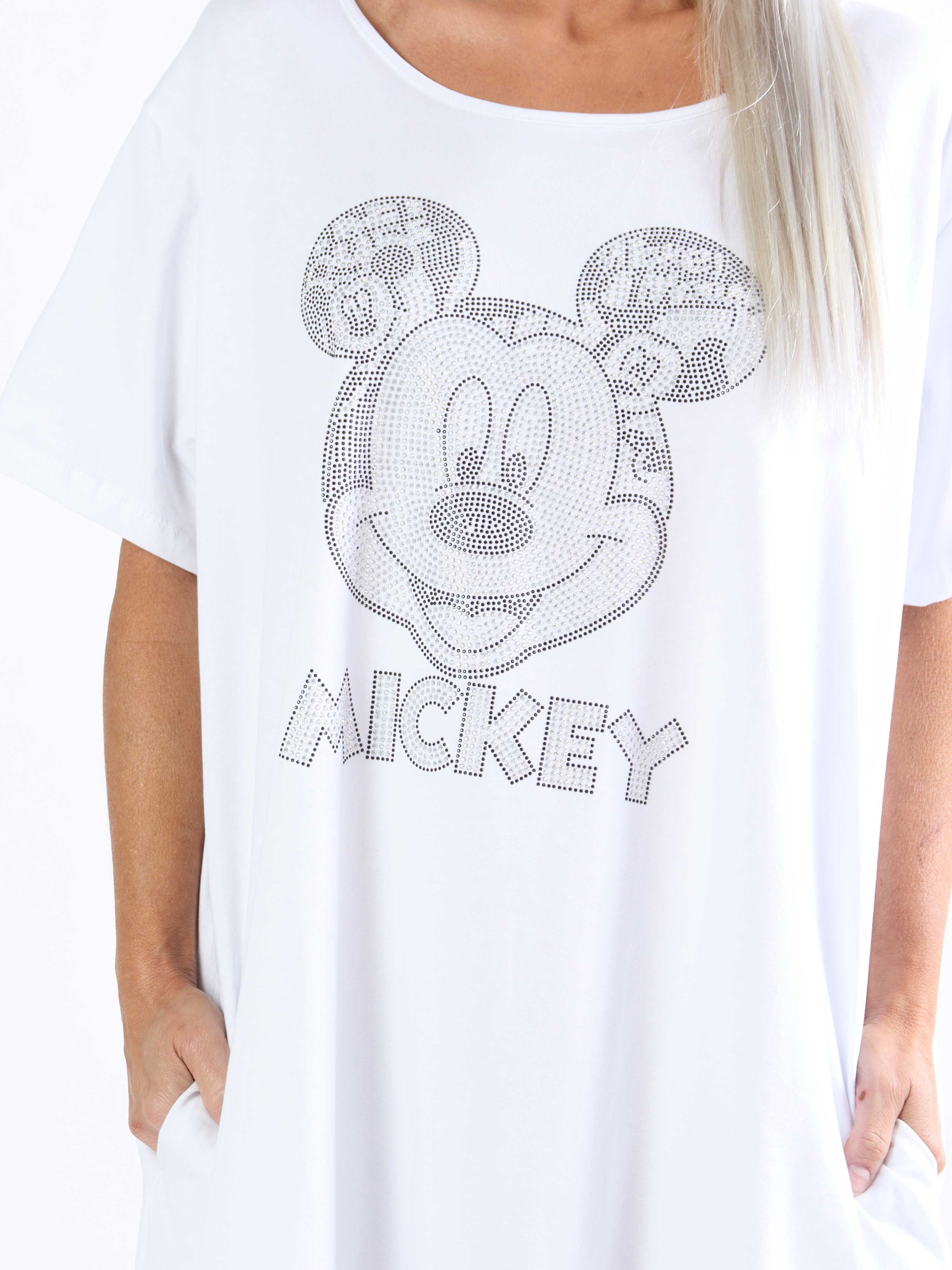 Mickey Dress - Plus size t-shirtklänning i bomull med ränder