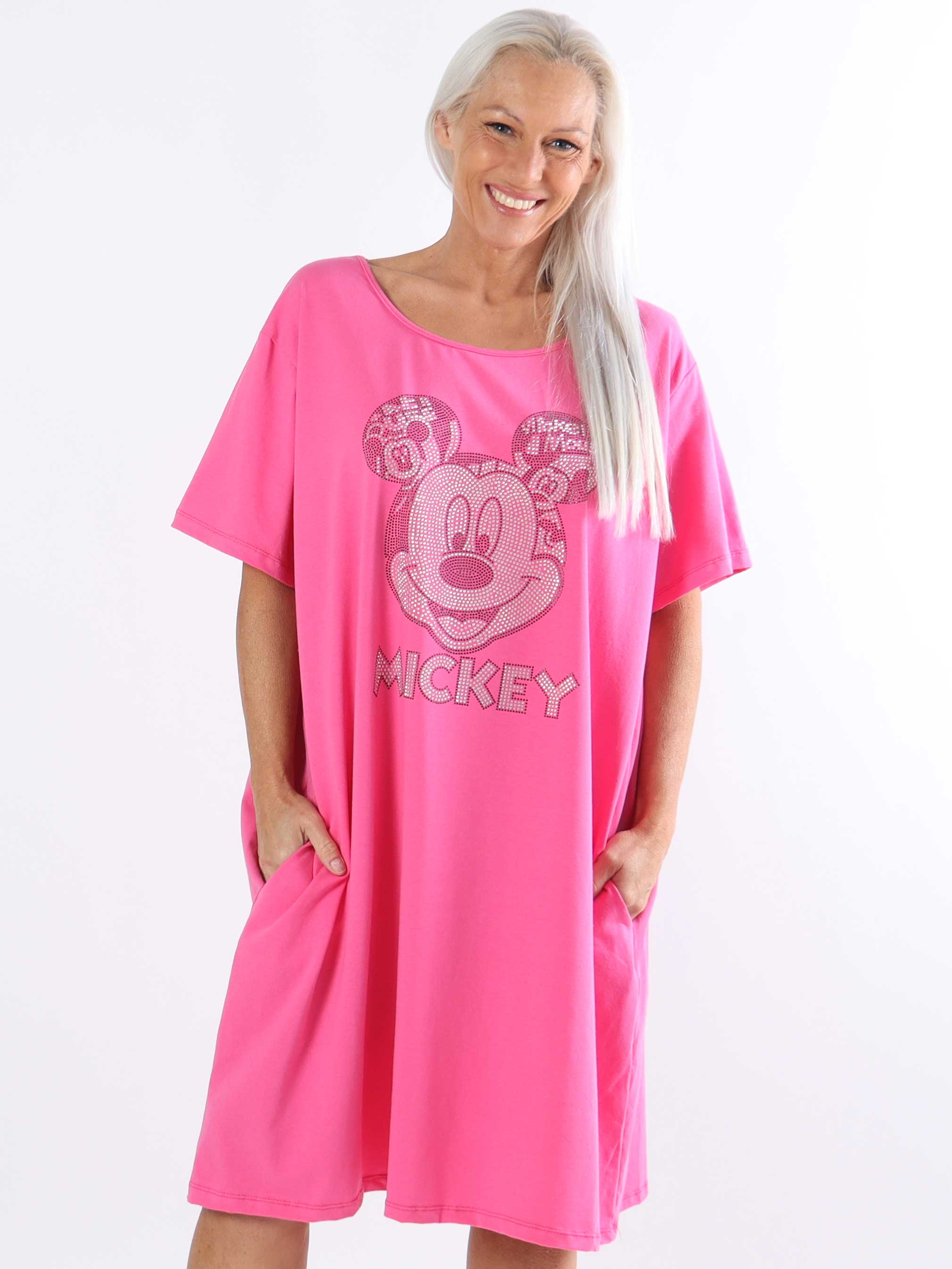 Mickey Dress - Plus size t-shirtklänning i bomull med ränder