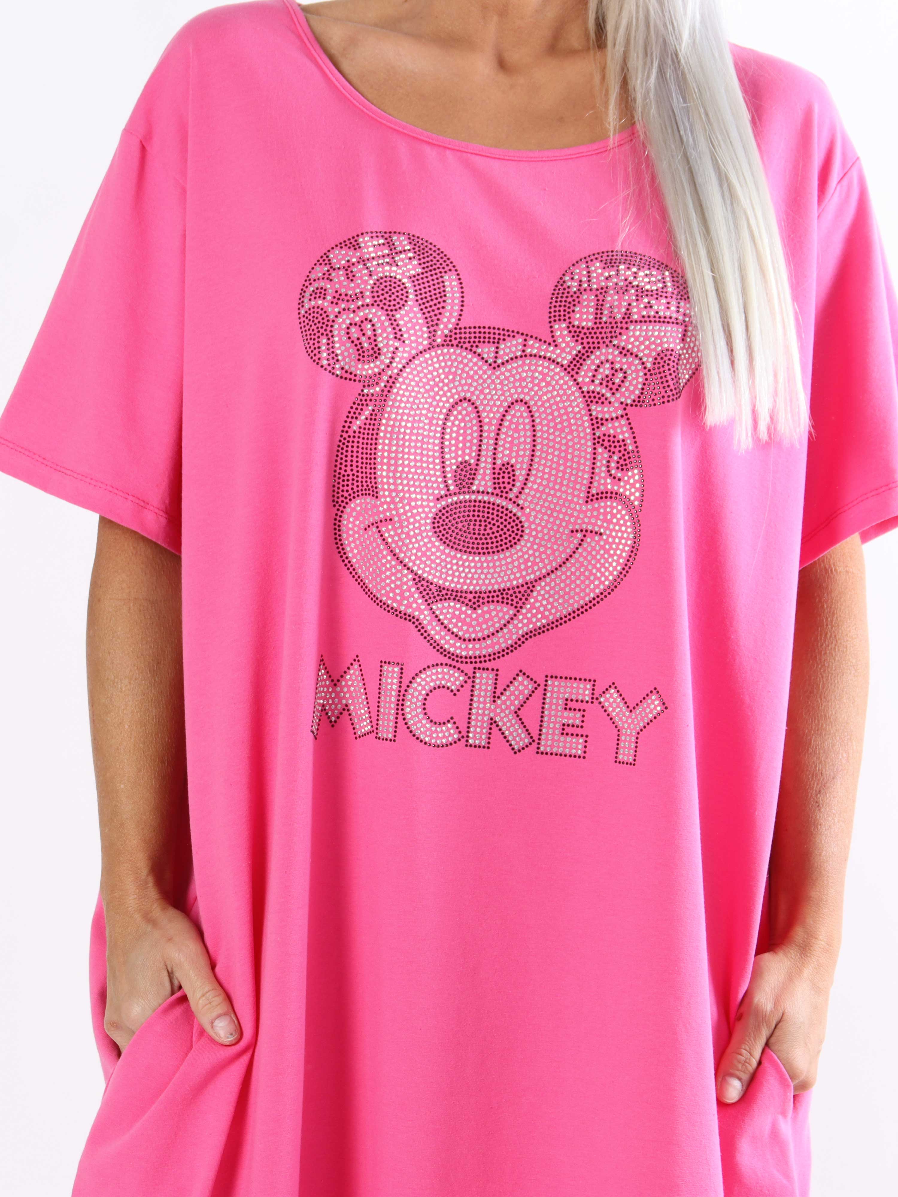 Mickey Dress - Plus size t-shirtklänning i bomull med ränder